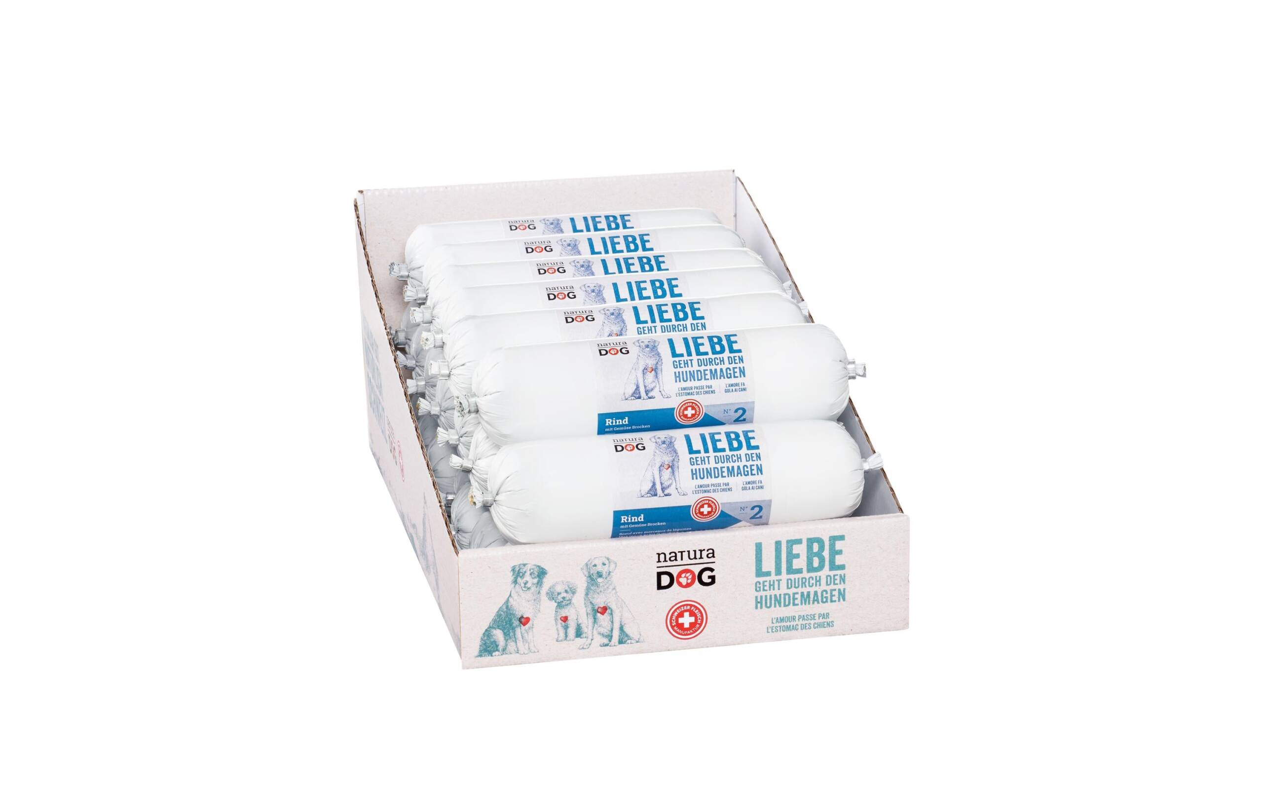 natura Dog Nassfutter Rind 20x 400g mit Gemüse Brocken