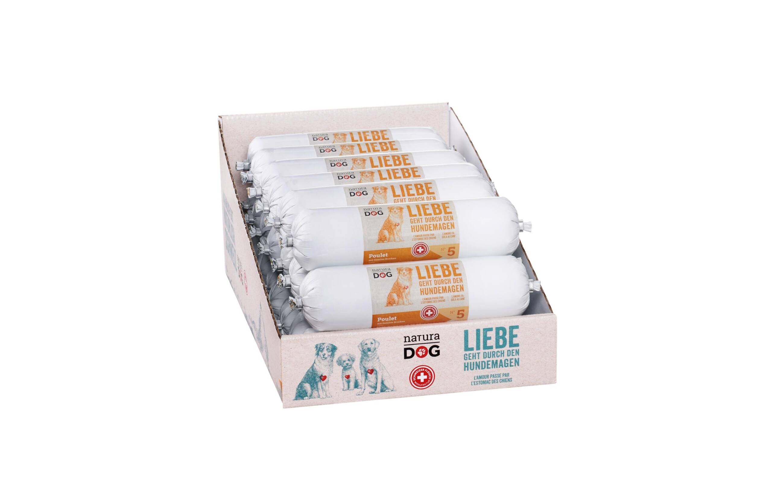 natura Dog Nassfutter Poulet 20x400g mit Gemüse Brocken