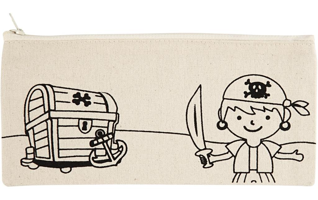 Creativ Company Etui Pirat zum Ausmalen, 21x9cm