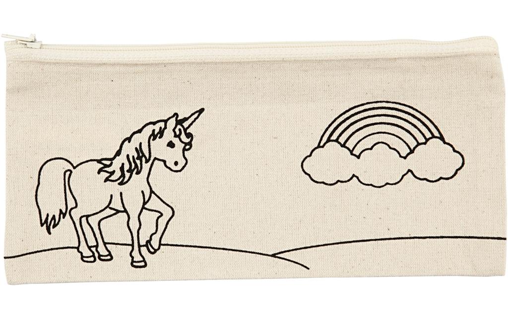 Creativ Company Etui Einhorn zum Ausmalen, 21x9cm