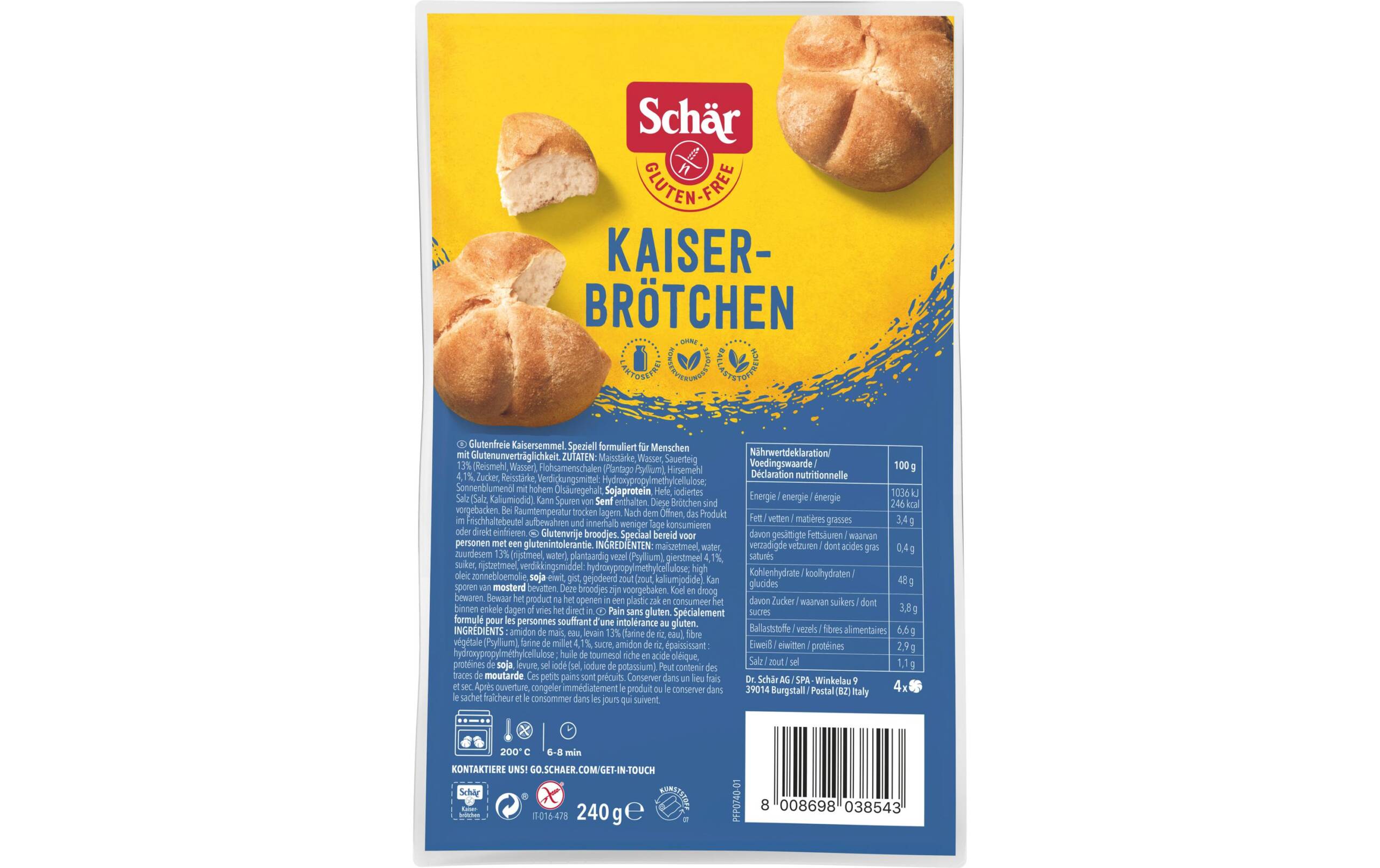 Schär Kaiserbrötchen 240 g