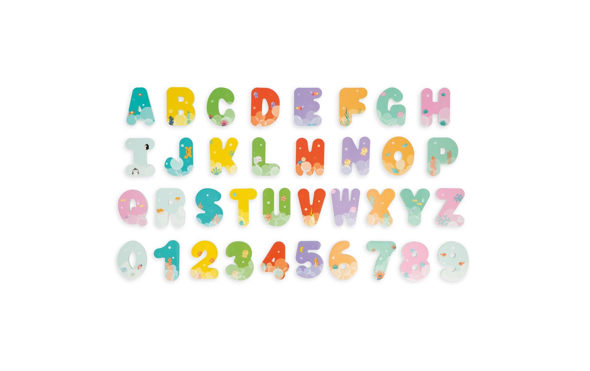 Badebuchstaben und Zahlen für die Badewannde, 36 Stk