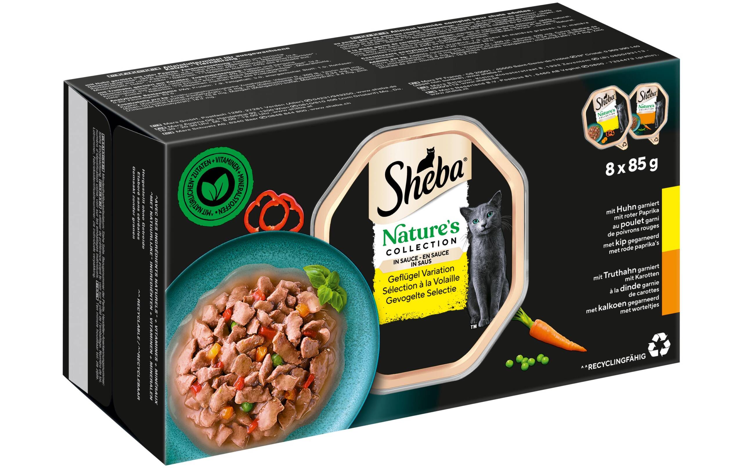 Sheba Natures Collection in Gelée Geflügel Schälchen, 8x85 g