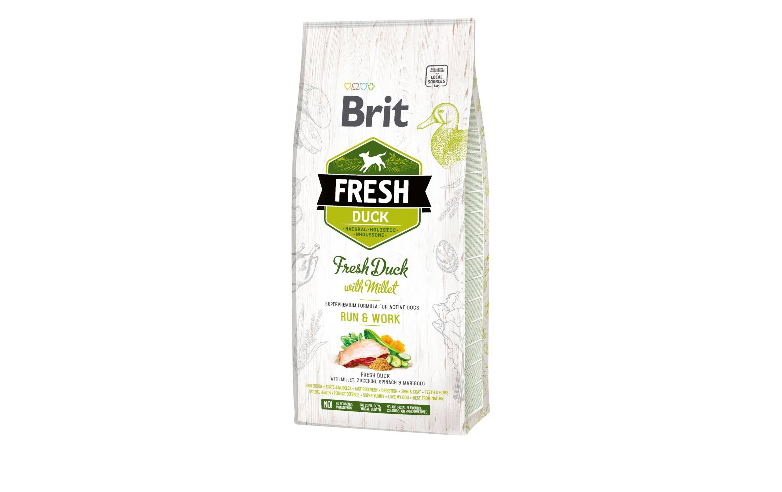 Brit Fresh Dog Active dogs Ente 12kg Run & Work – Bild 2