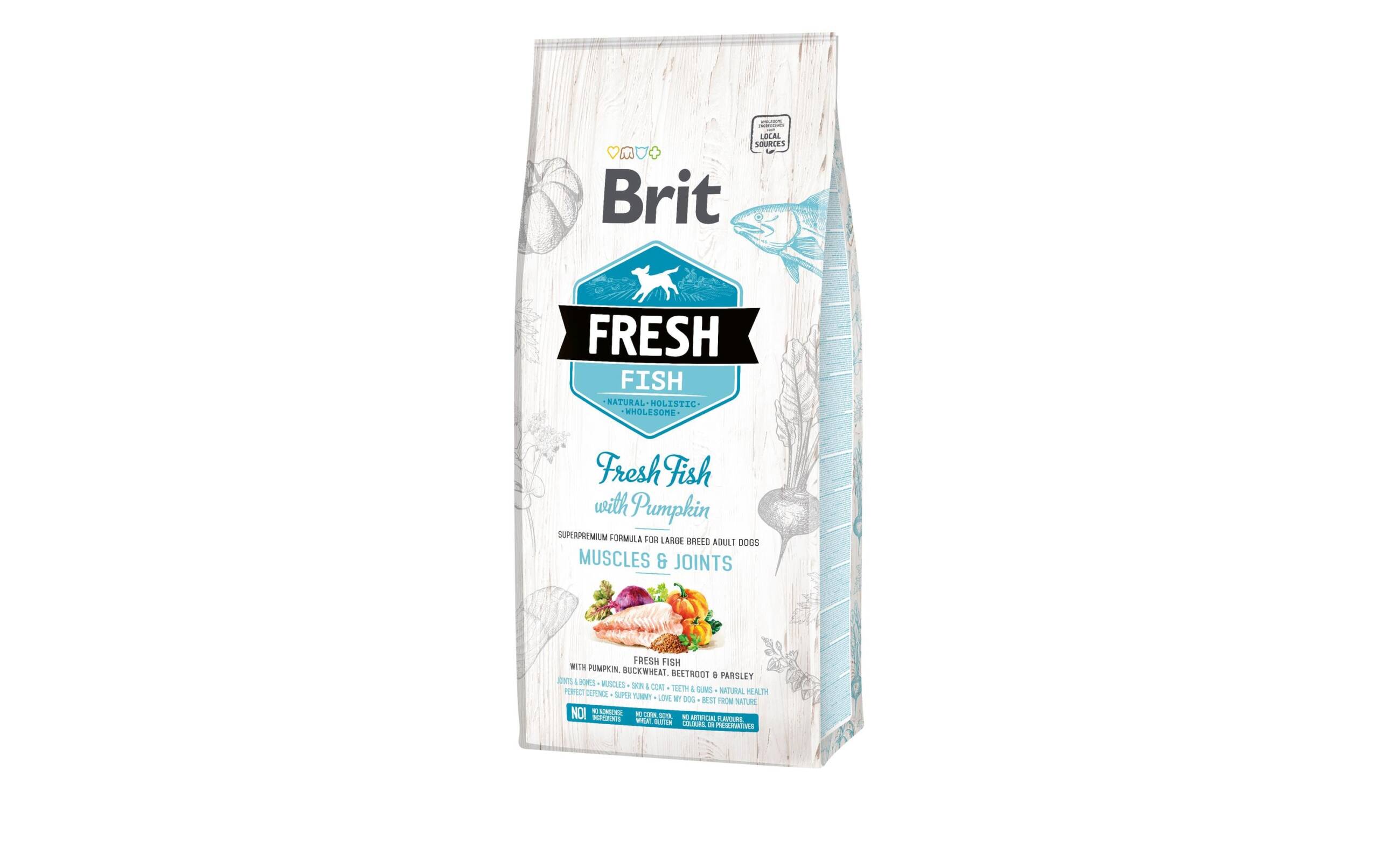 Brit Fresh Dog Adult Large Breed Fisch 12kg Muscles & Joints
