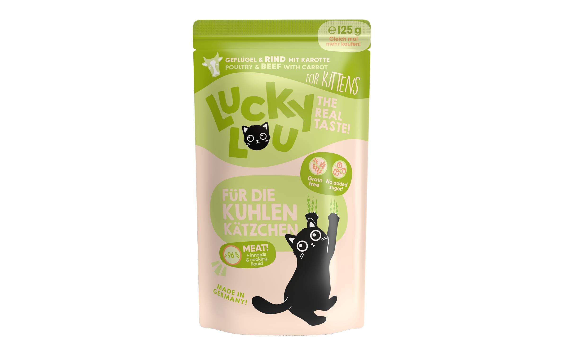 Lucky Lou Lifestage Kitten Geflügel&Rind 125g