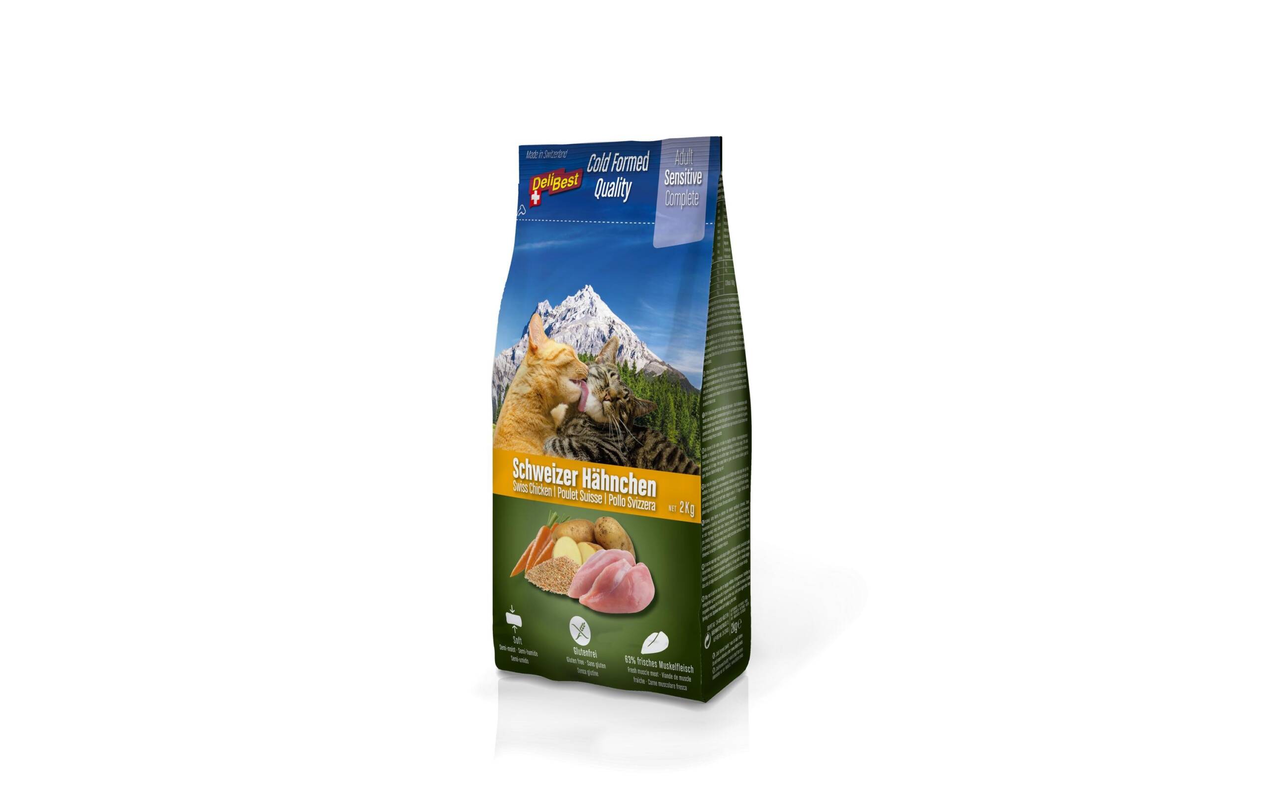 DeliBest Premium Complete Sensitive Cat Huhn, 2kg