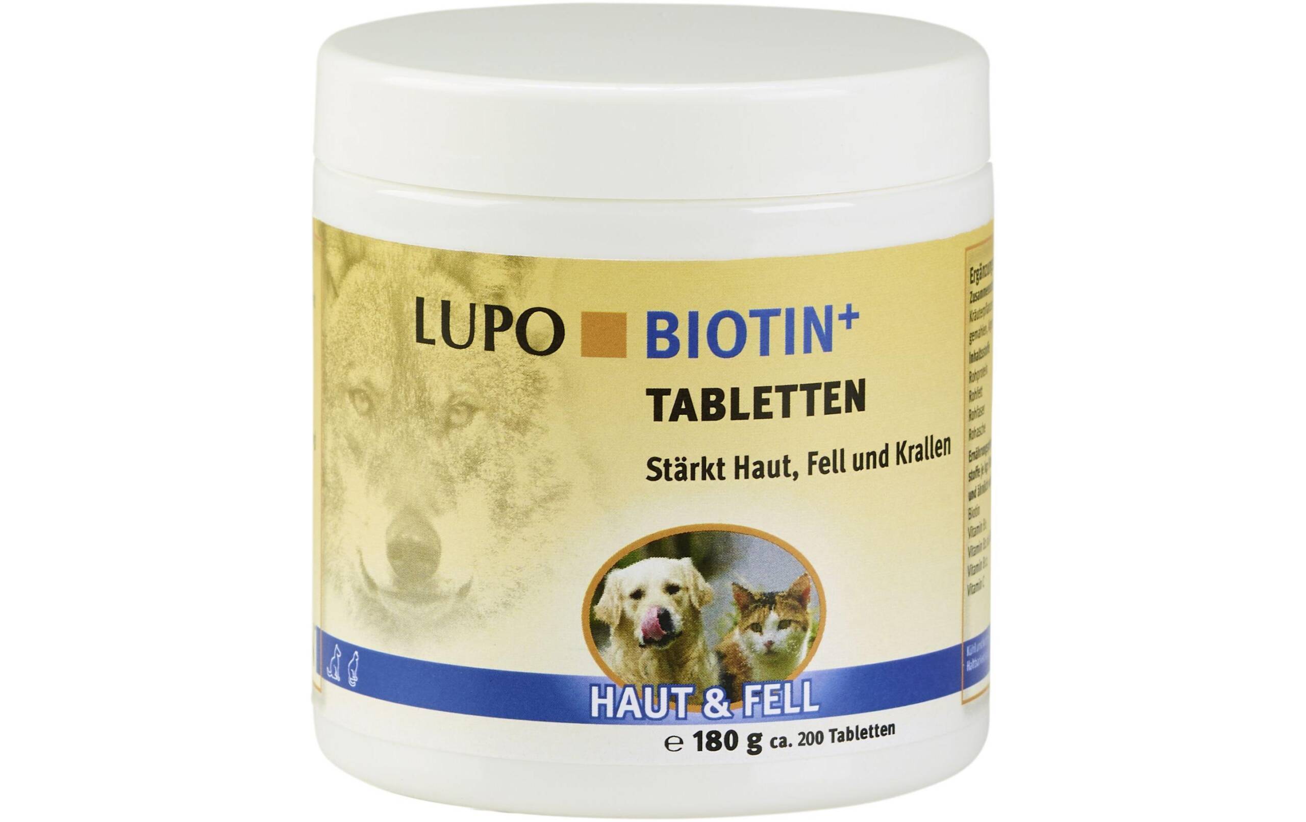Luposan BiotinTabletten 180g (200 Stk.) für Hunde & Katzen
