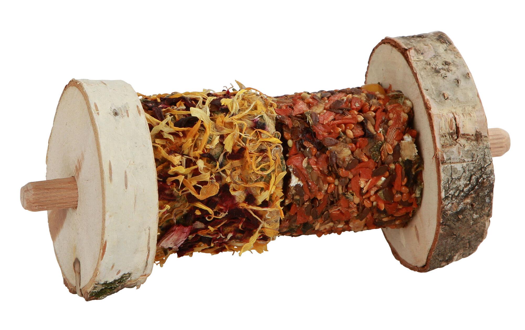 Kerbl Native Snack Rollbuffet Holzspiess, 11x Ø 6cm