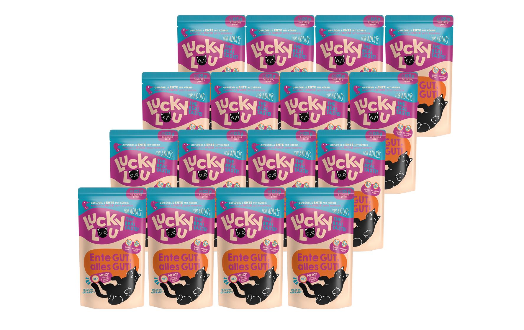 Lucky Lou Lifestage Adult Geflügel&Ente 16x125g Kit
