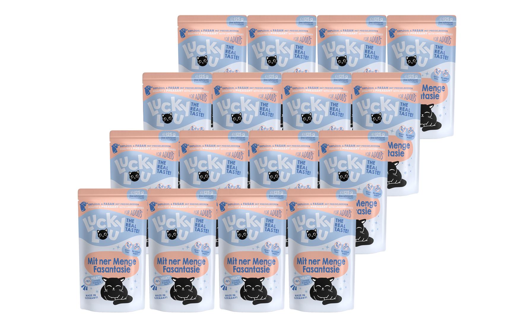 Lucky Lou Lifestage Adult Geflügel&Fasan 16x125g Kit