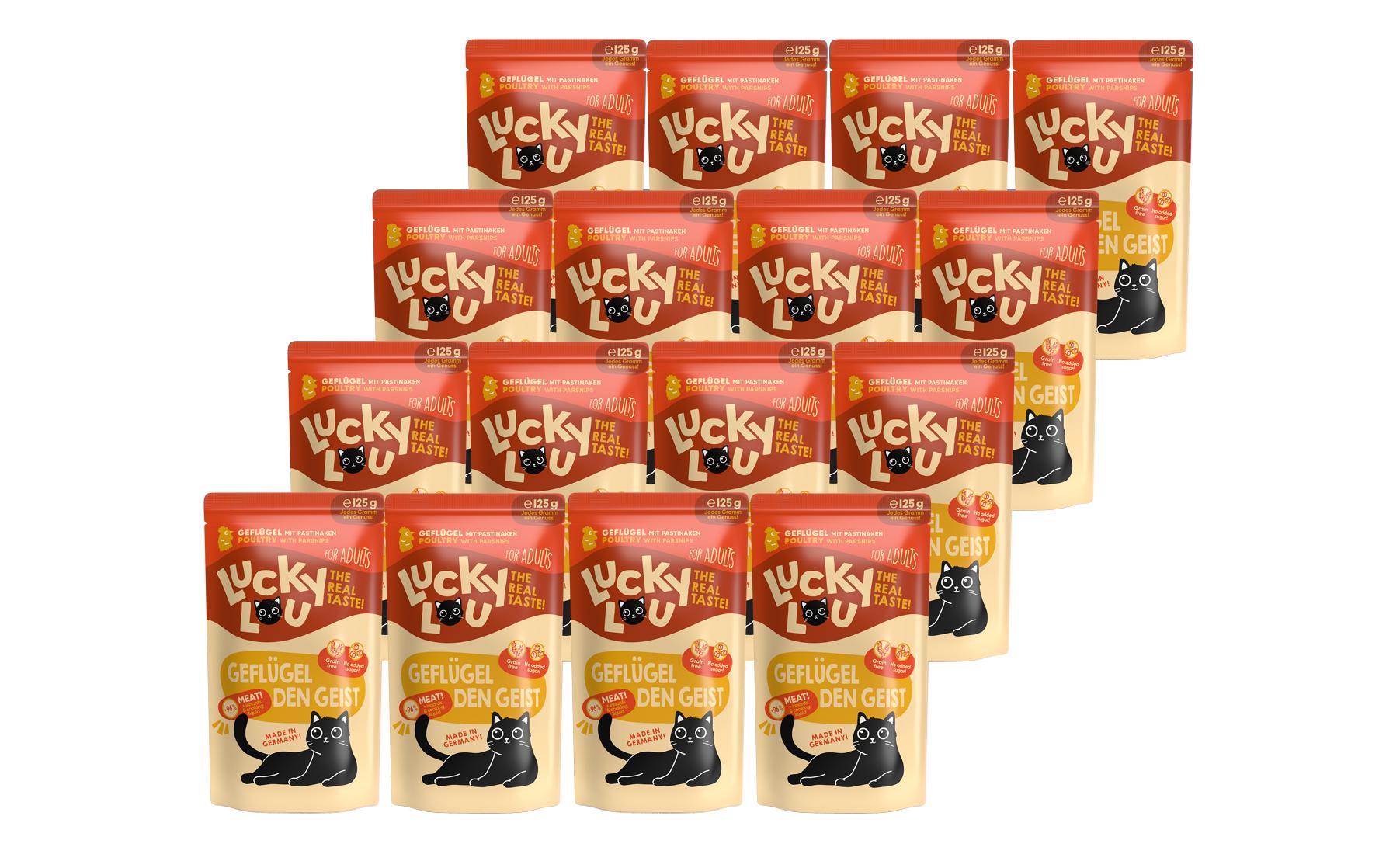 Lucky Lou Lifestage Adult Geflügel 16x125g Kit