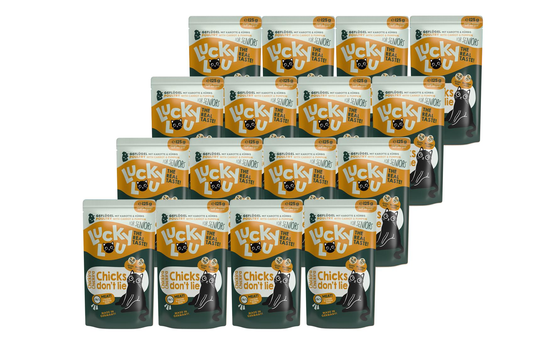 Lucky Lou Lifestage Senior Geflügel 16x125g Kit