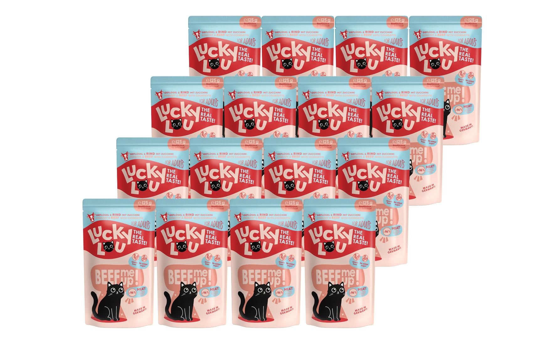 Lucky Lou Lifestage Adult Geflügel&Rind 16x125g Kit