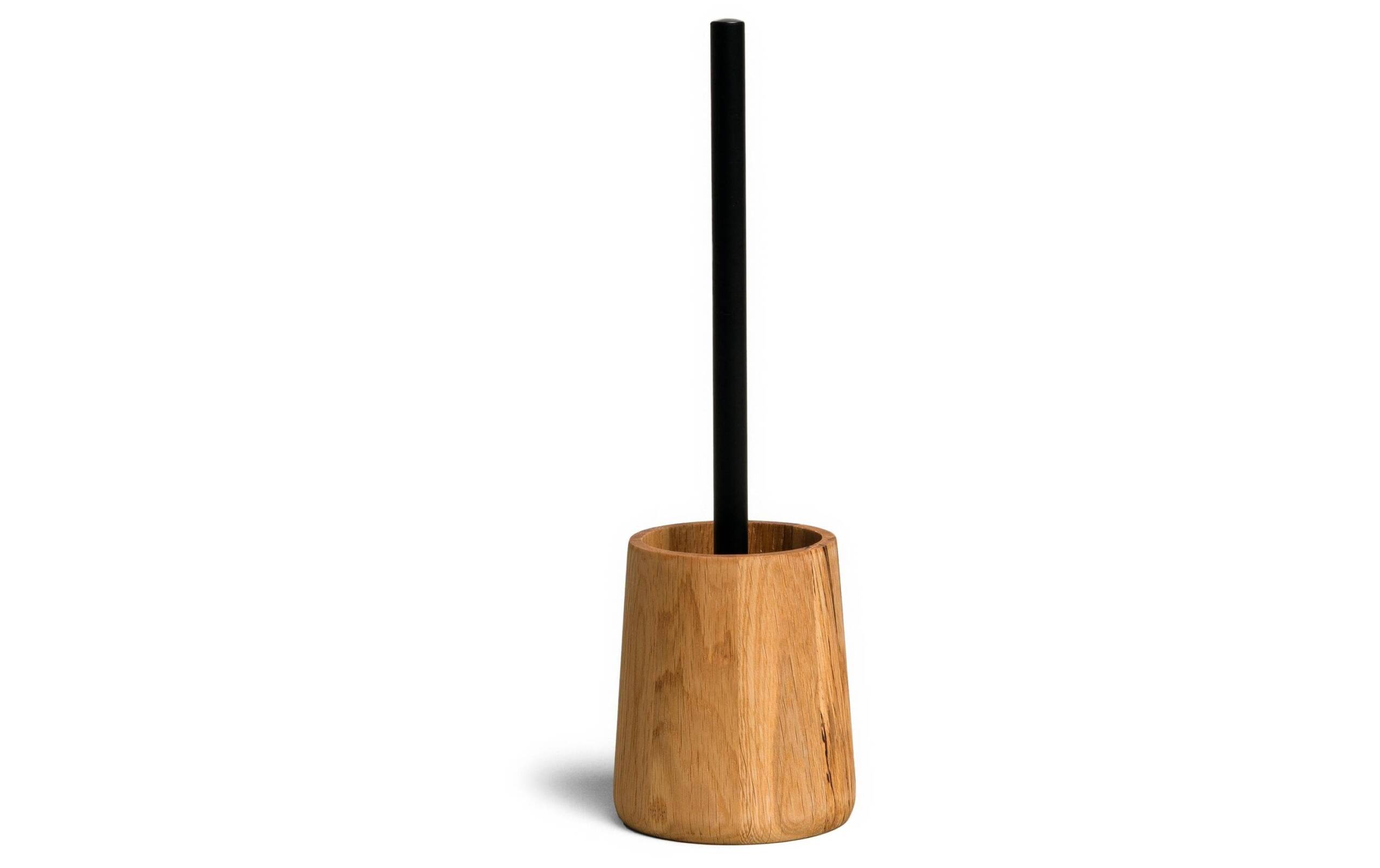 Möve Toilettenbürste Oak Eichenholz, 11x11x37 cm