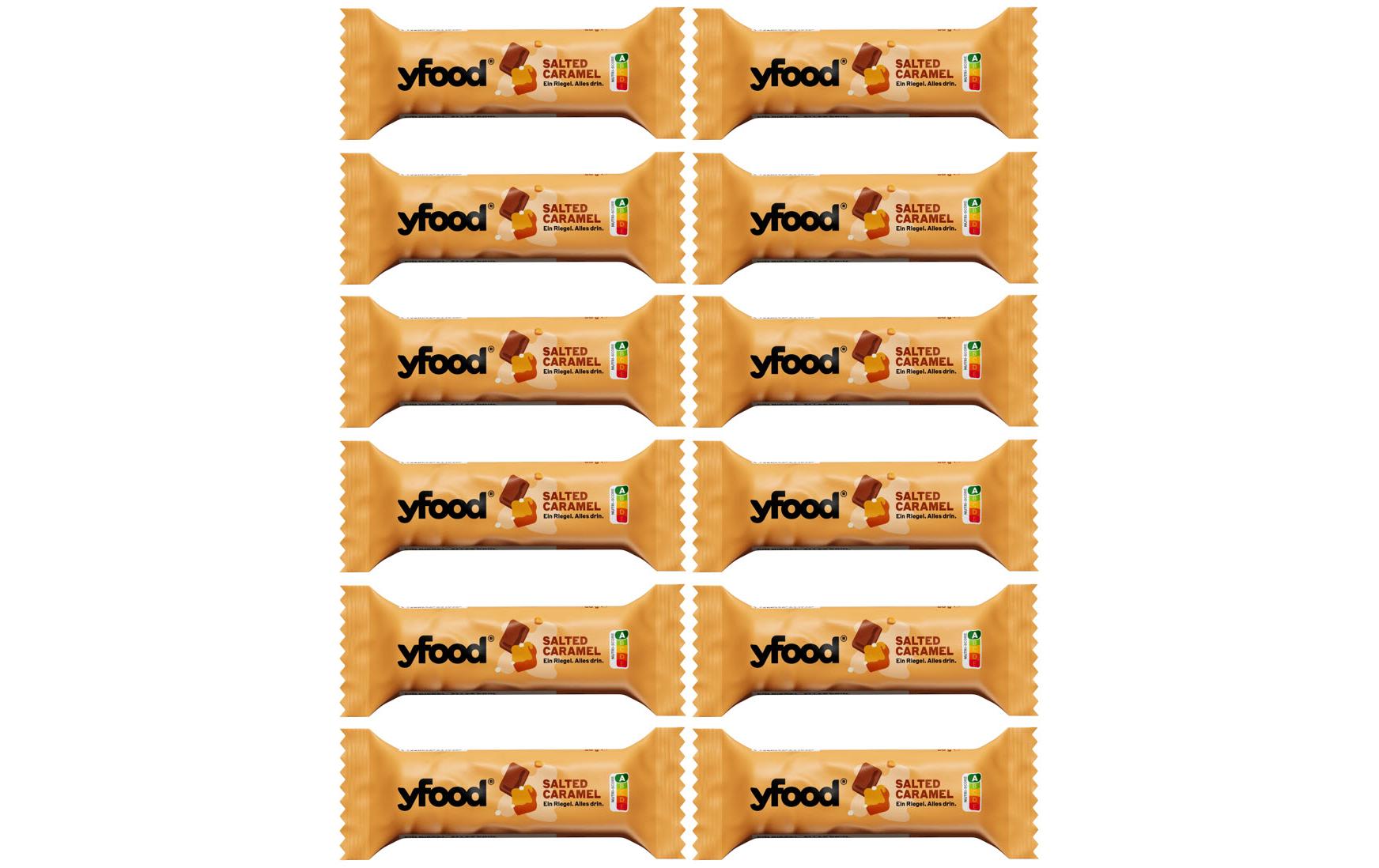 YFood High-Protein Riegel 12 x 60g Salted Caramel