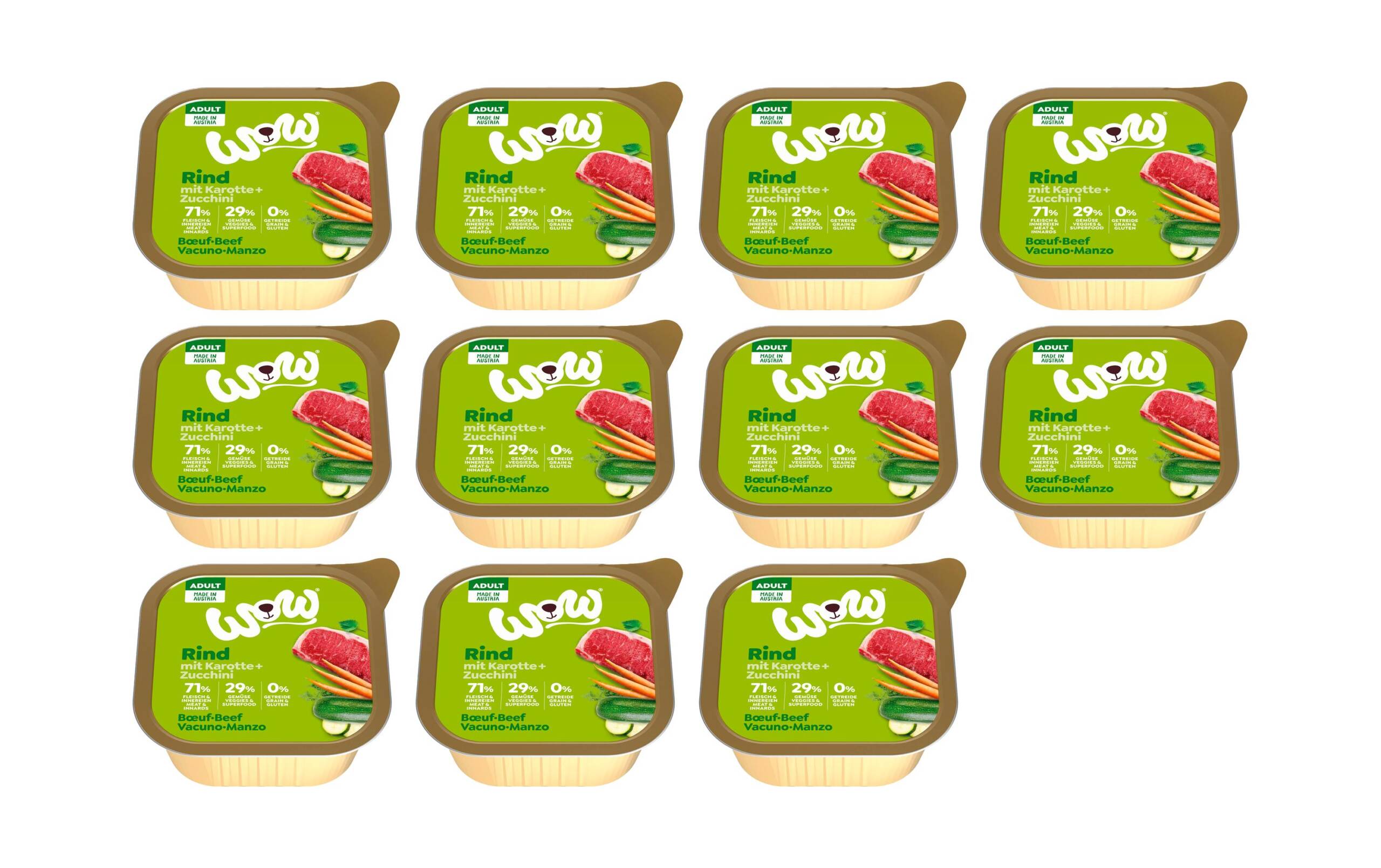 WOW Adult Rind Schale 11x150g Kit