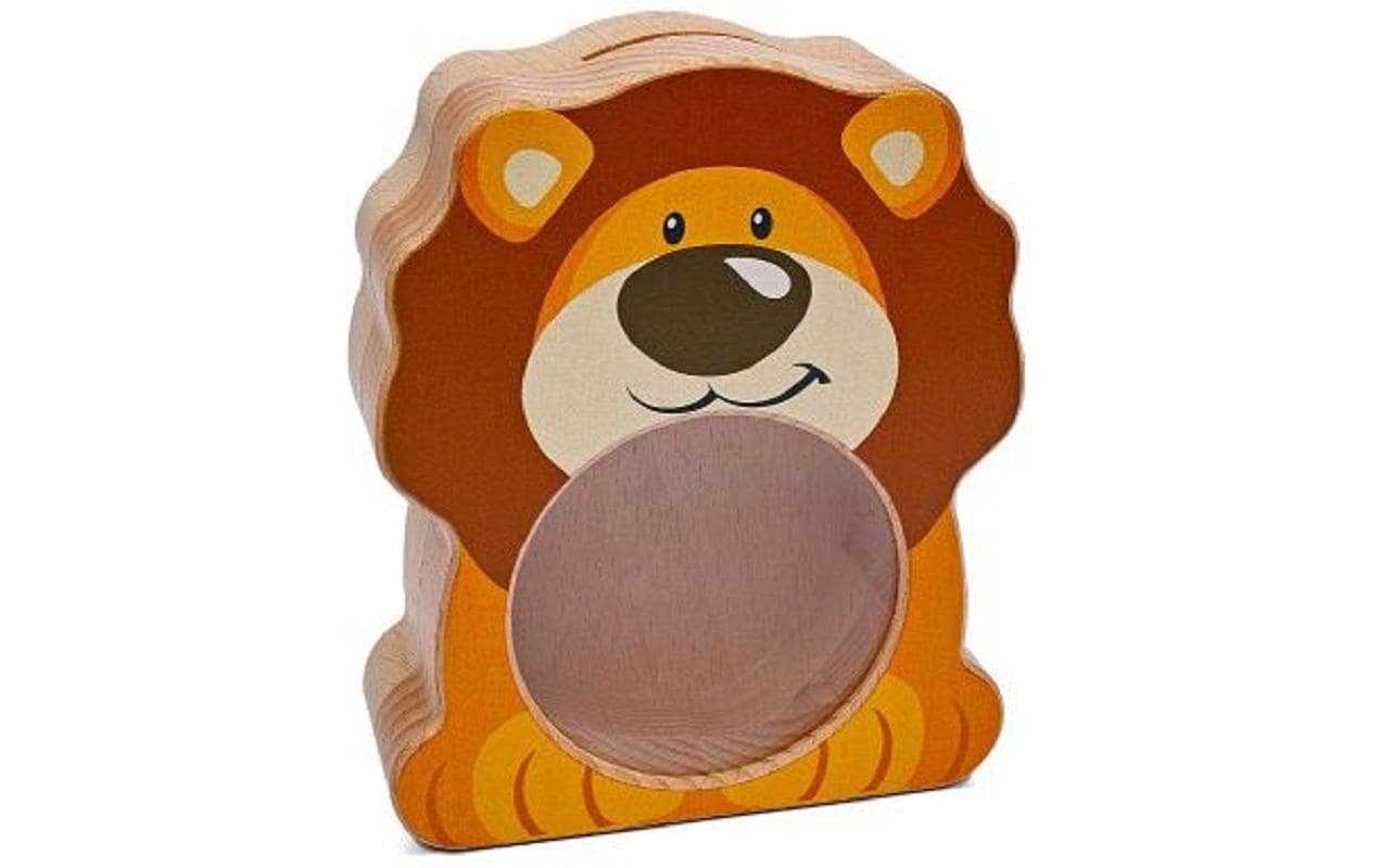 Weizenkorn Spardose Löwe Simba Holz, 16x13x6 cm (BxHxT)