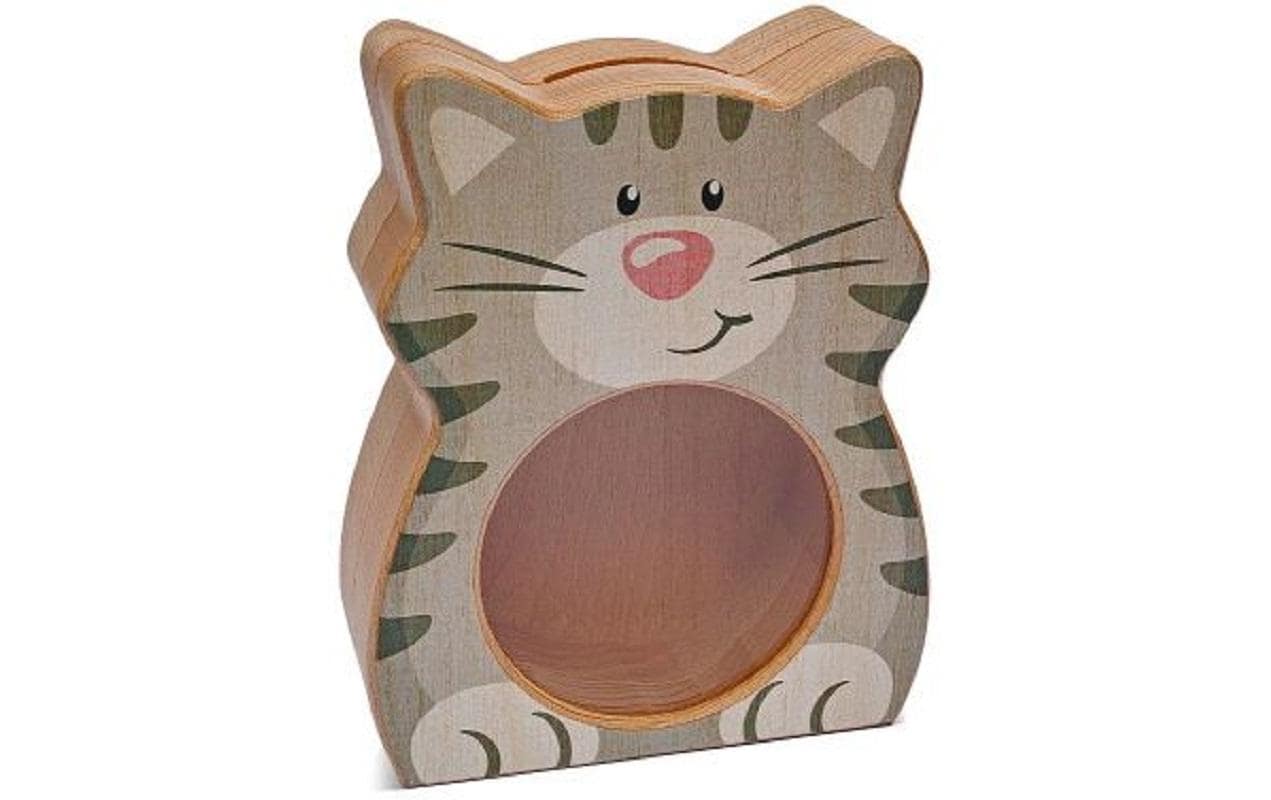 Weizenkorn Spardose Katze Bella Holz, 16x13x6 cm (BxHxT)