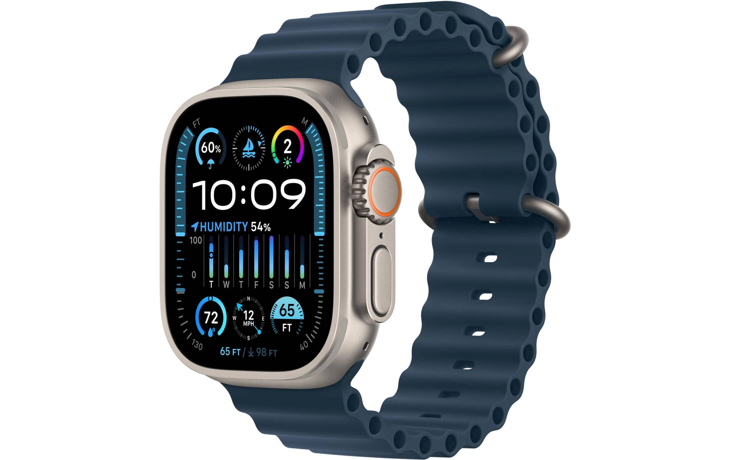 Apple Watch Ultra 2 GPS & Cell 49 Titan mit Blue Ocean Band – Bild 2