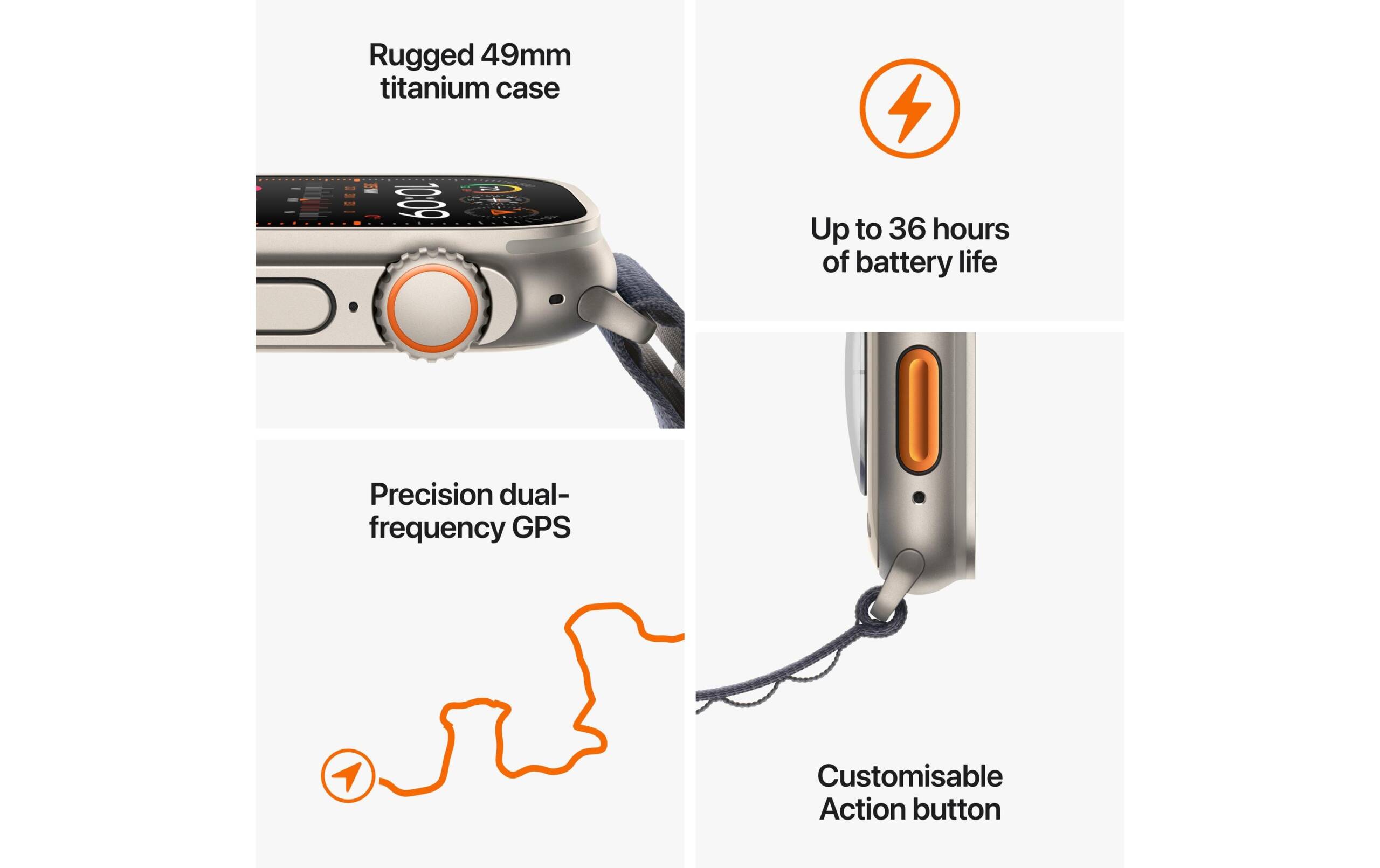 Apple Watch Ultra 2 GPS & Cell 49 Titan mit Blue Ocean Band – Bild 9