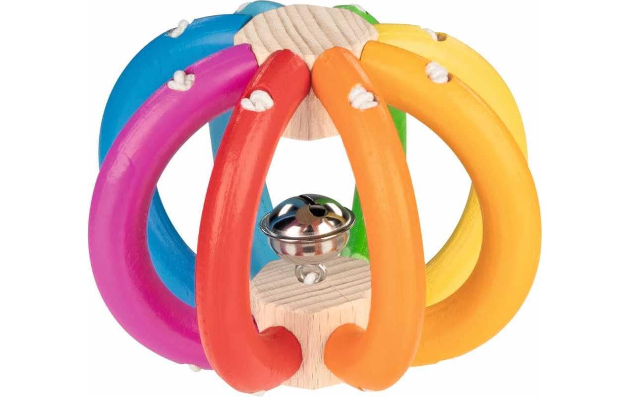 GOKI Greifling Elastik Regenbogenball Durchmesser = 8,5 cm