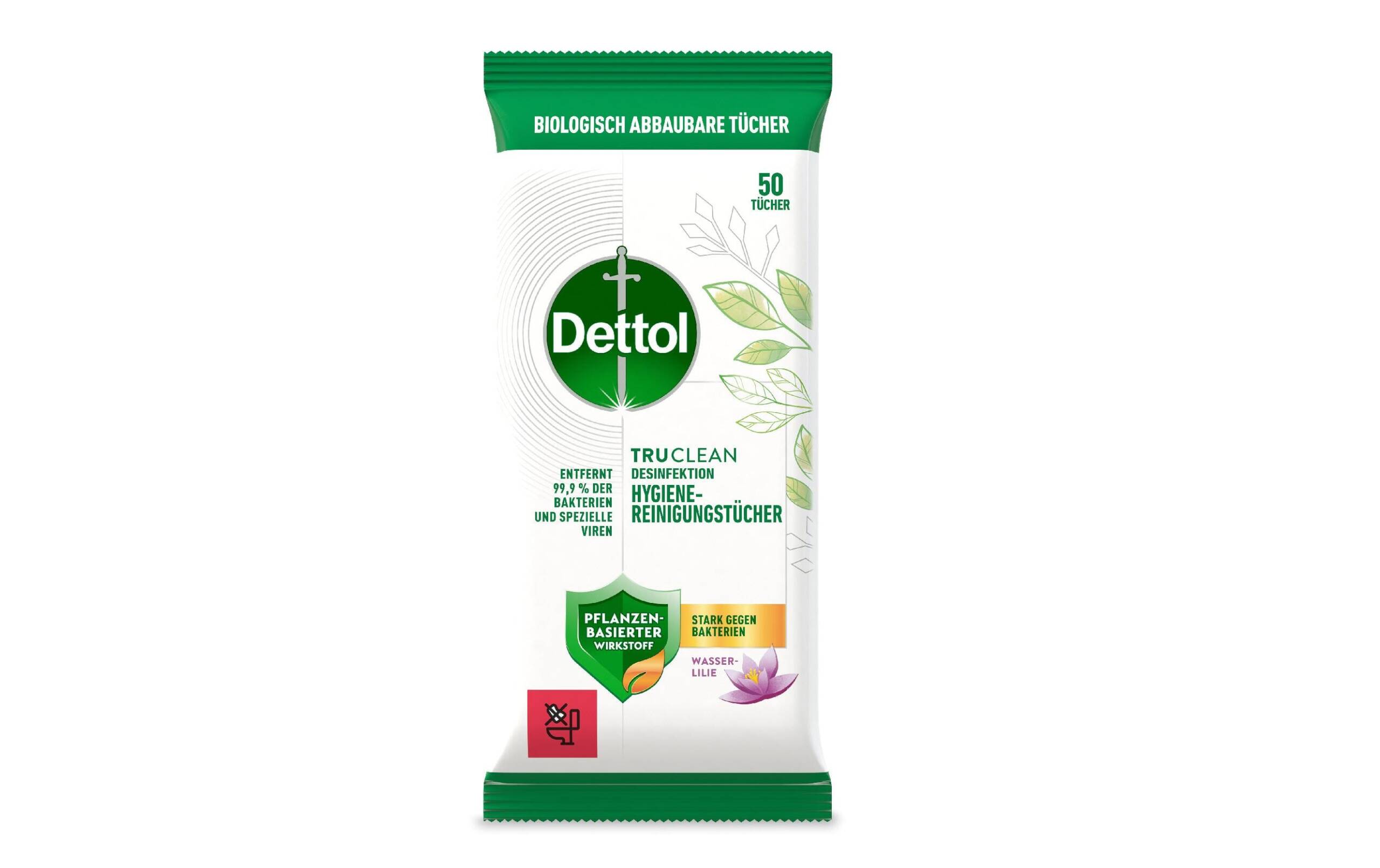 Dettol Desinfektionstücher Wasserlilie 50 Stück