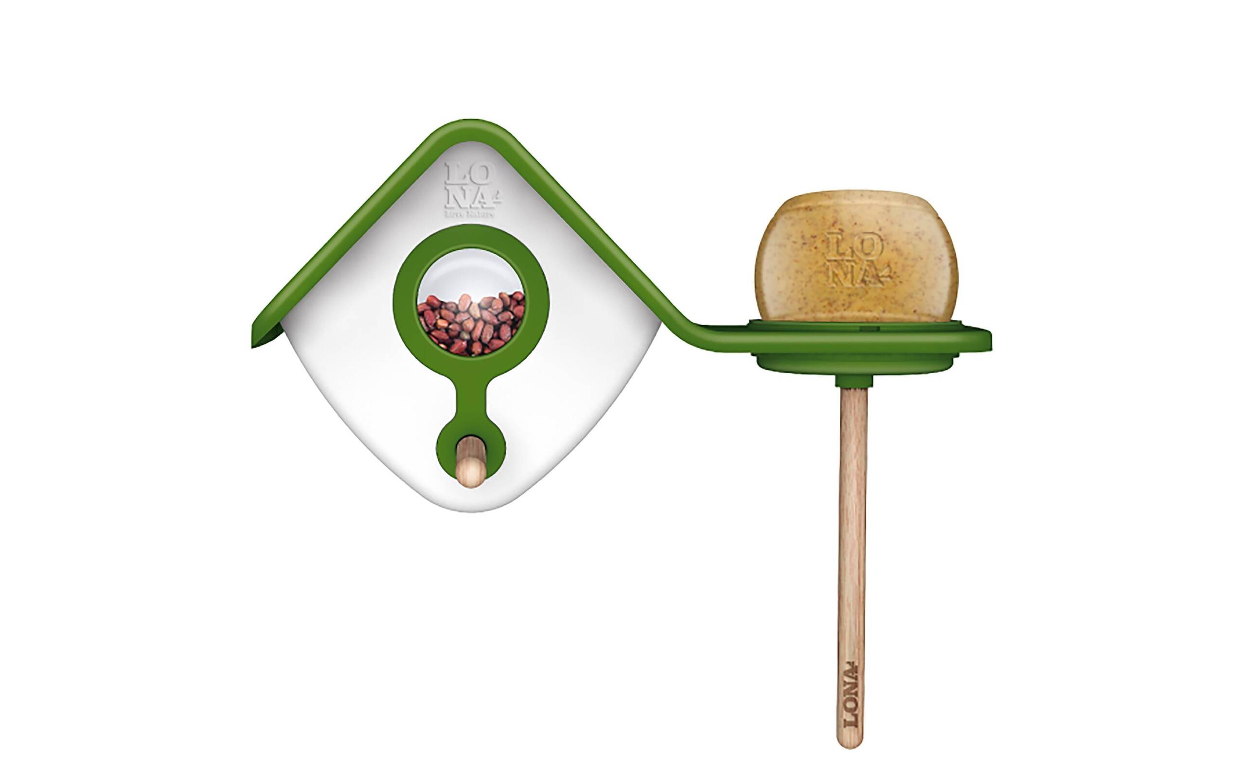 LONA Futterstelle Station H2, Grün 32.47 x 9.7 x 13.6 cm