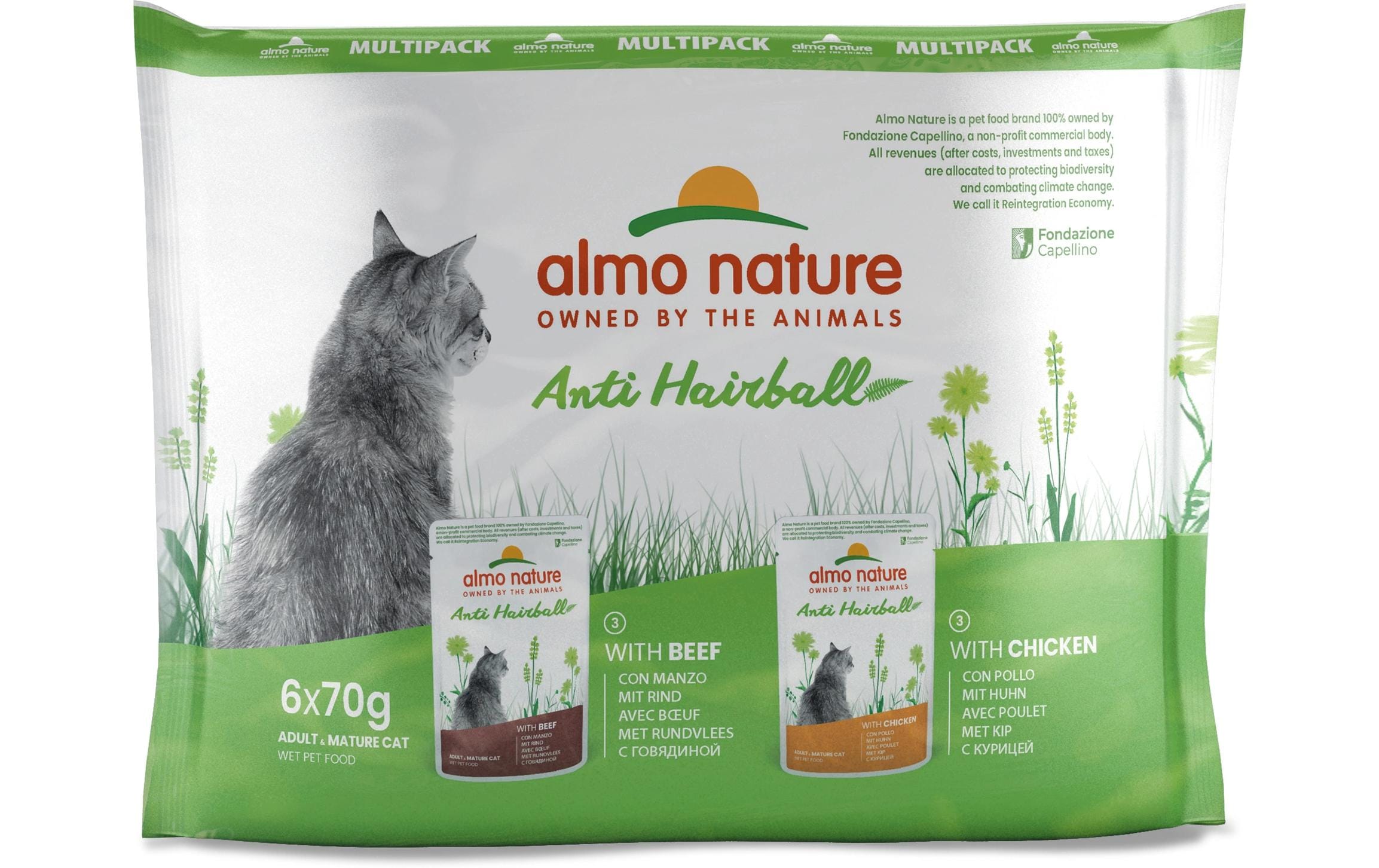 Almo Nature Nassfutter Anti Hairball MP 2x3x70g