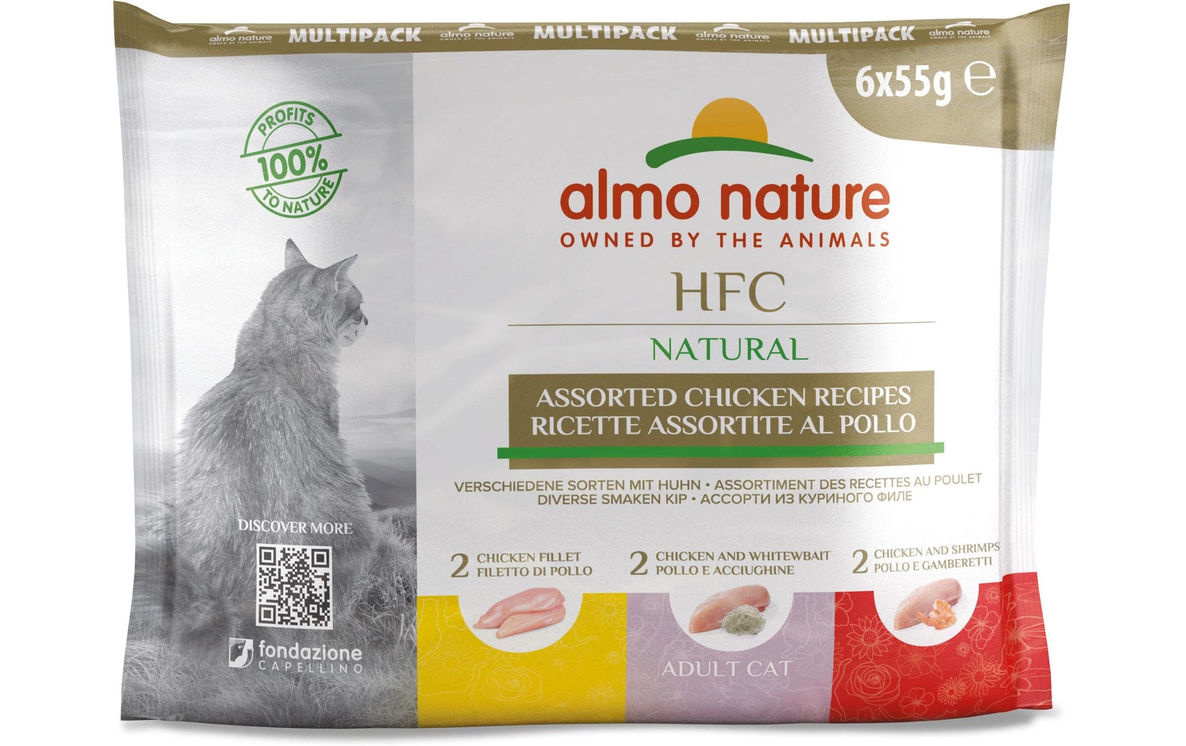 Almo Nature Nassfutter Natural Multipack Huhn 2x3x55g