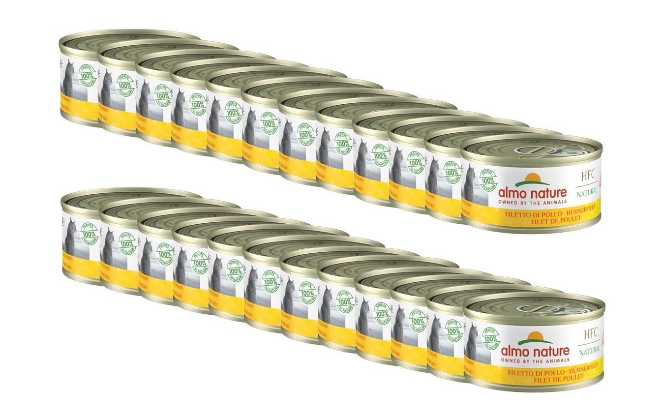 Almo Nature Nassfutter HFC Natural KIT Hühnerfilet Dose 24x70g