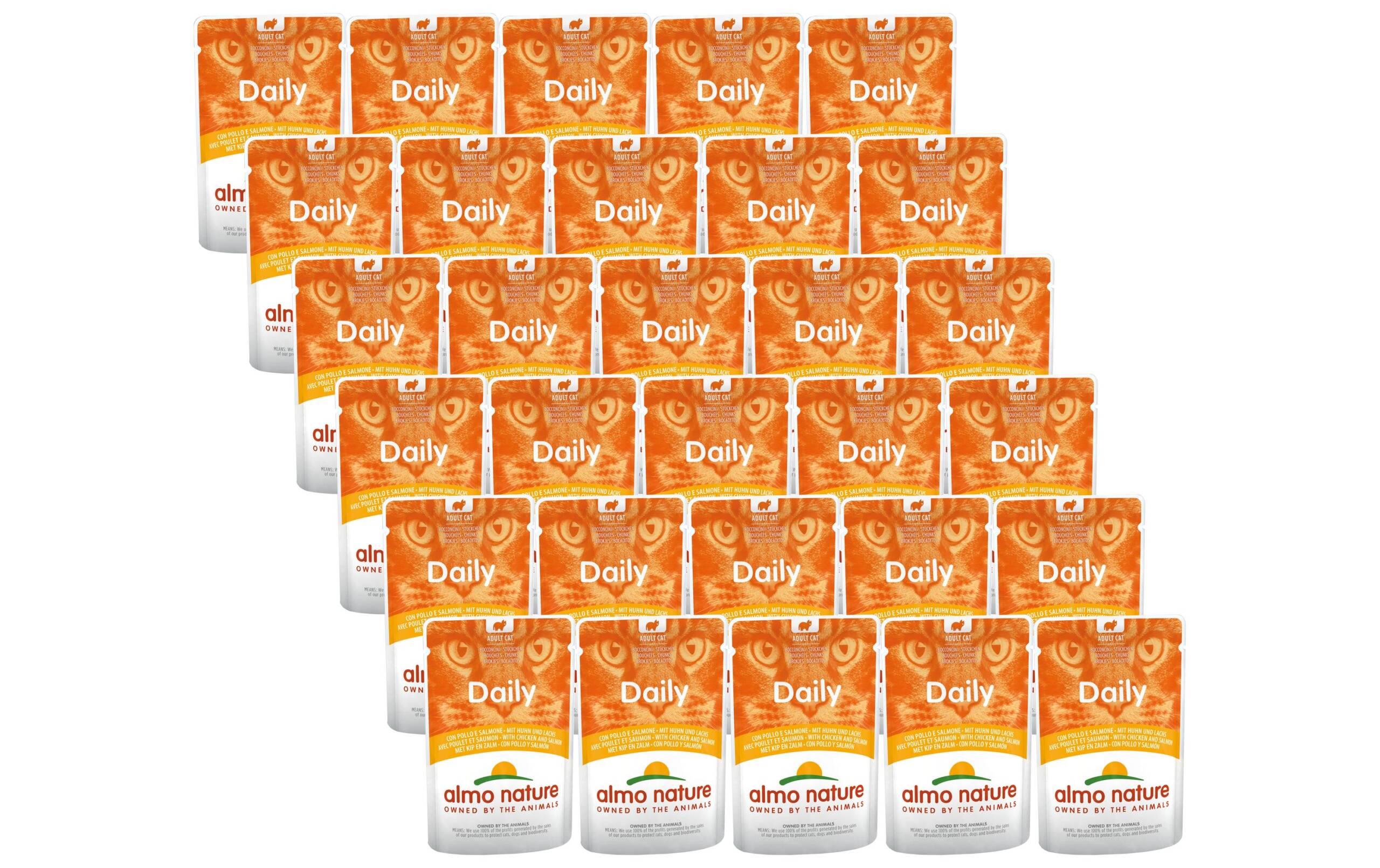 Almo Nature Nassfutter PFC Daily KIT Huhn/Lachs Beutel 30x70g