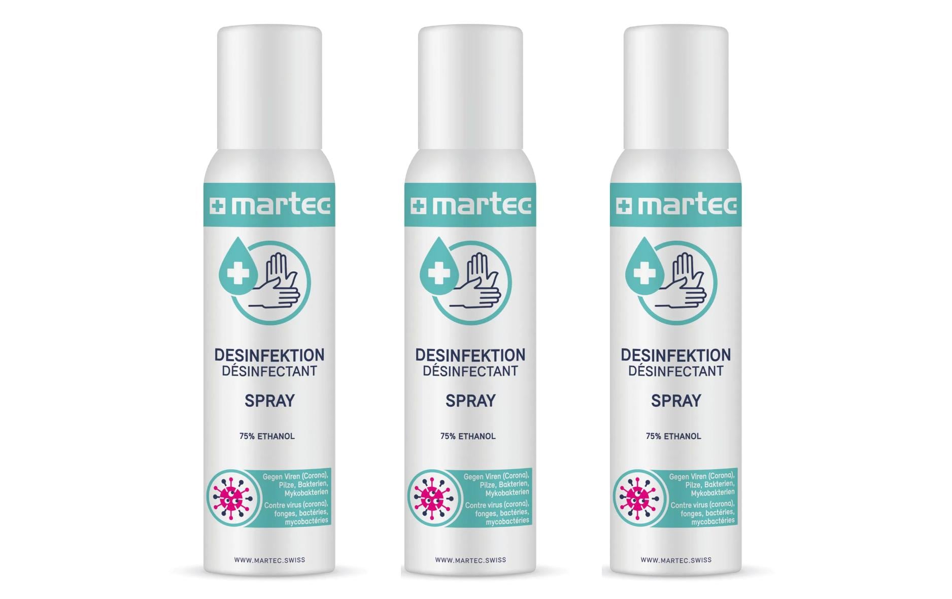 MARTEC Desinfektions-Spray KIT 3 x 100 ml