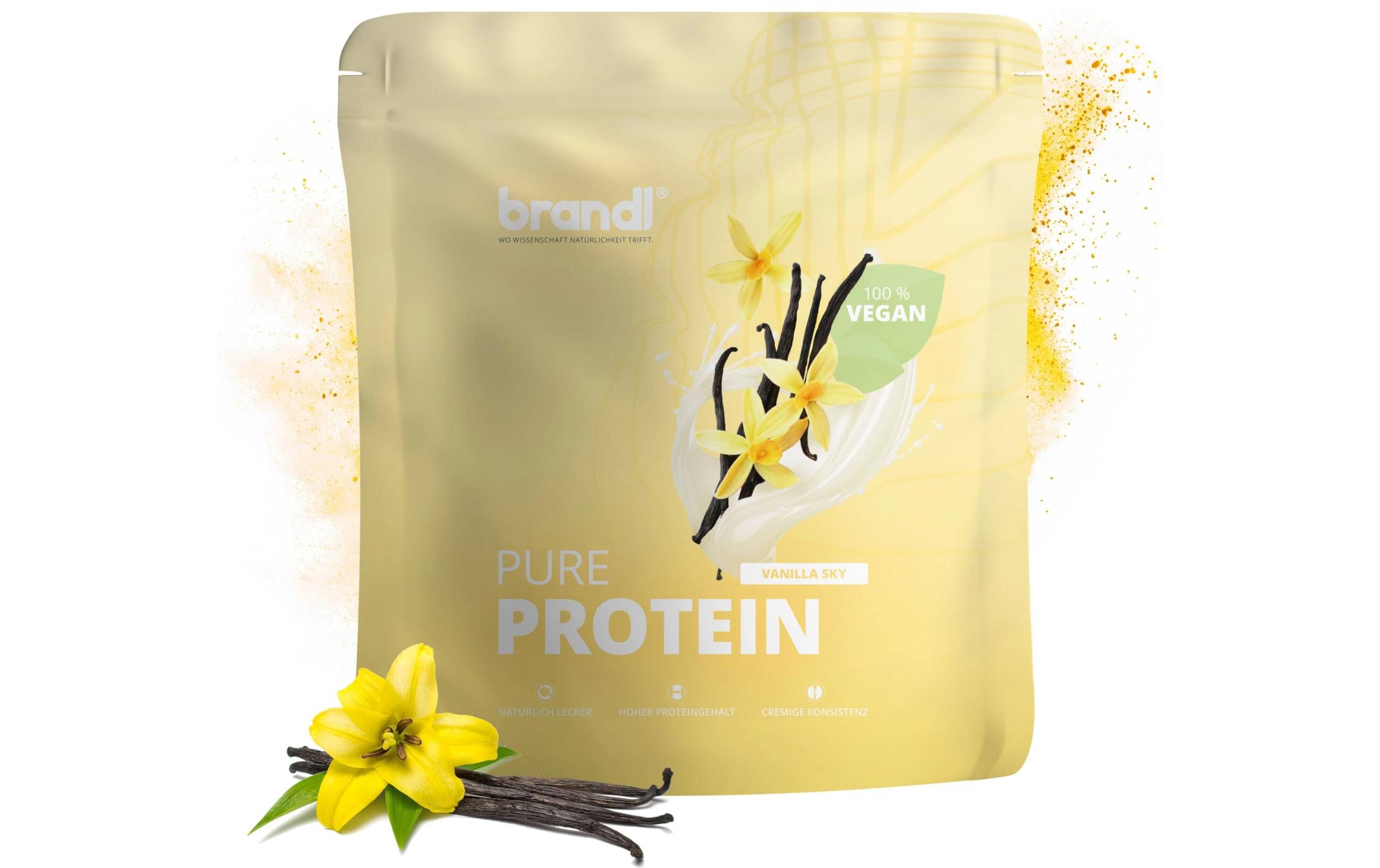 Brandl Pure Protein 2.0 vegan Beutel: 1000, Vanilla Sky