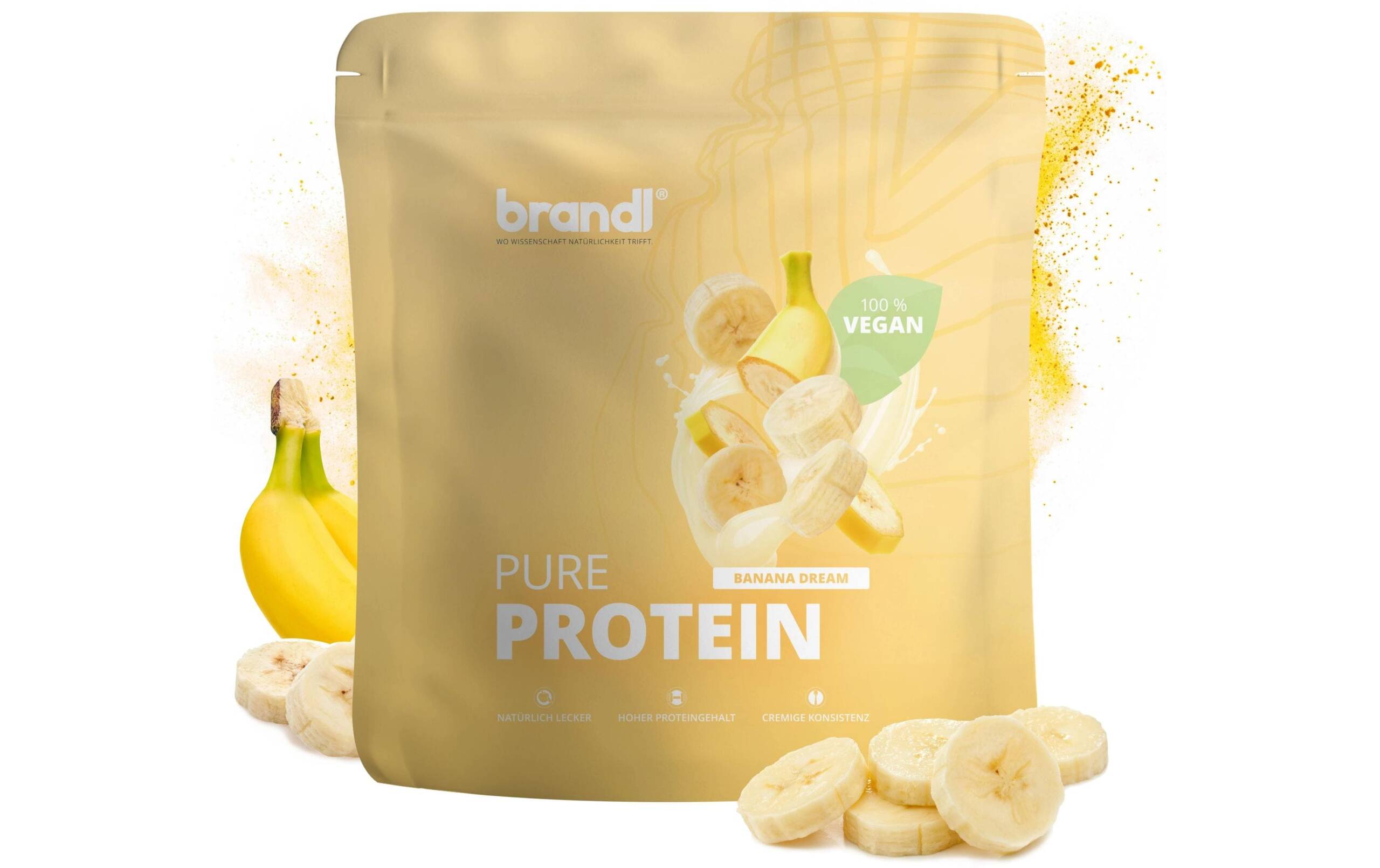 Brandl Pure Protein 2.0 vegan Beutel: 1000g, Banane