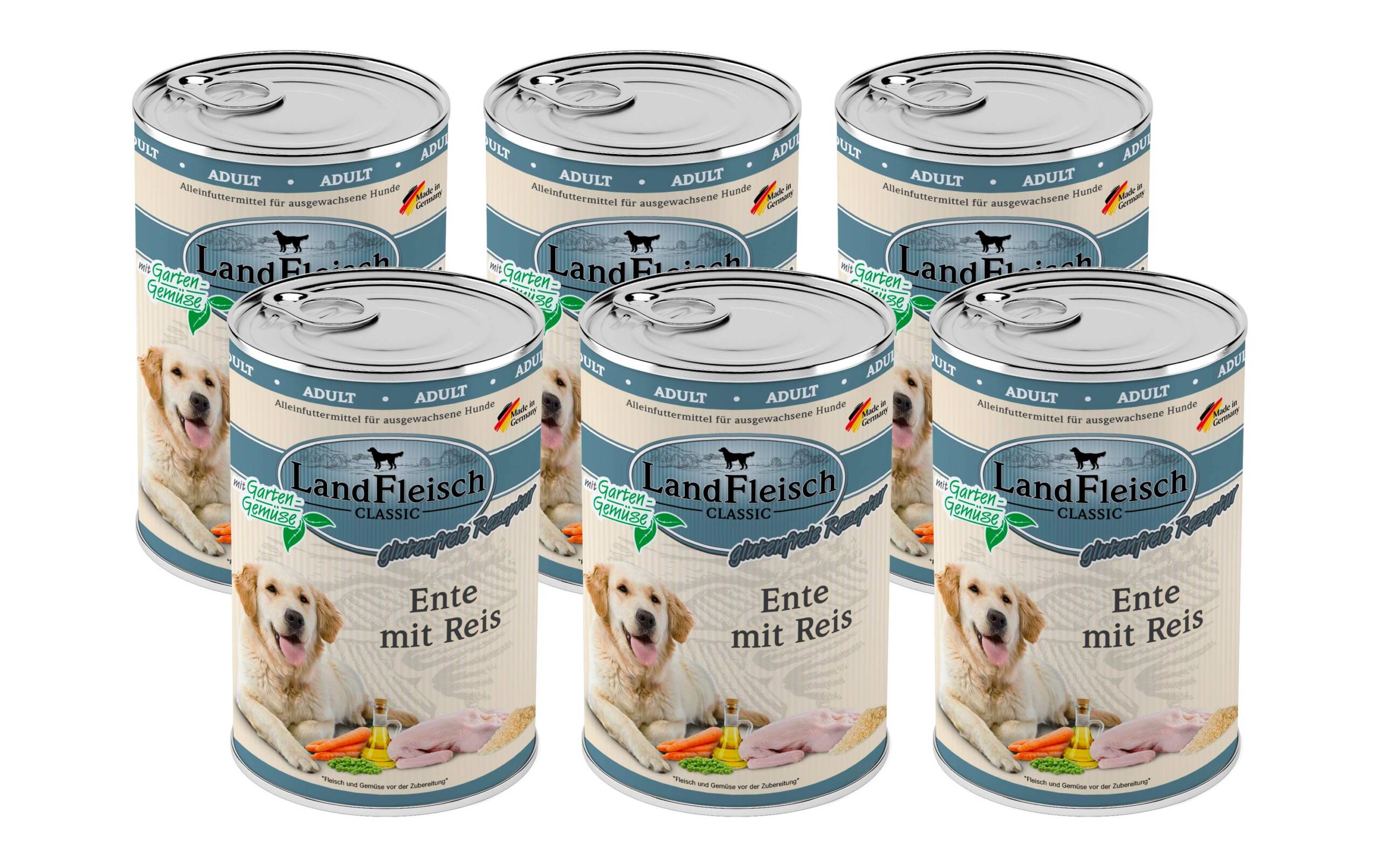 Landfleisch Classic Ente&Reis KIT 6 x 400g