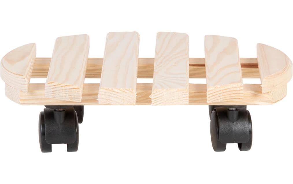 Esschert Design Pflanzentrolley S, Natur rund, 28.7x8 cm (DxH), Kiefernholz