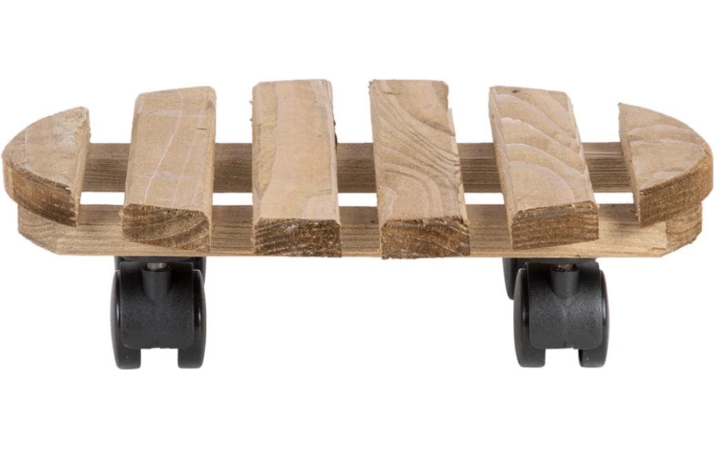 Esschert Design Pflanzentrolley S, Braun rund, 28.7x8 cm (DxH), Kiefernholz