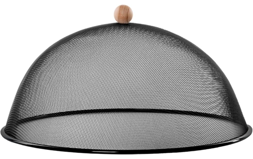 Esschert Design Fliegenhaube Schwarz L Eisen, Buchenholz, 43x21.9 cm (DxH)