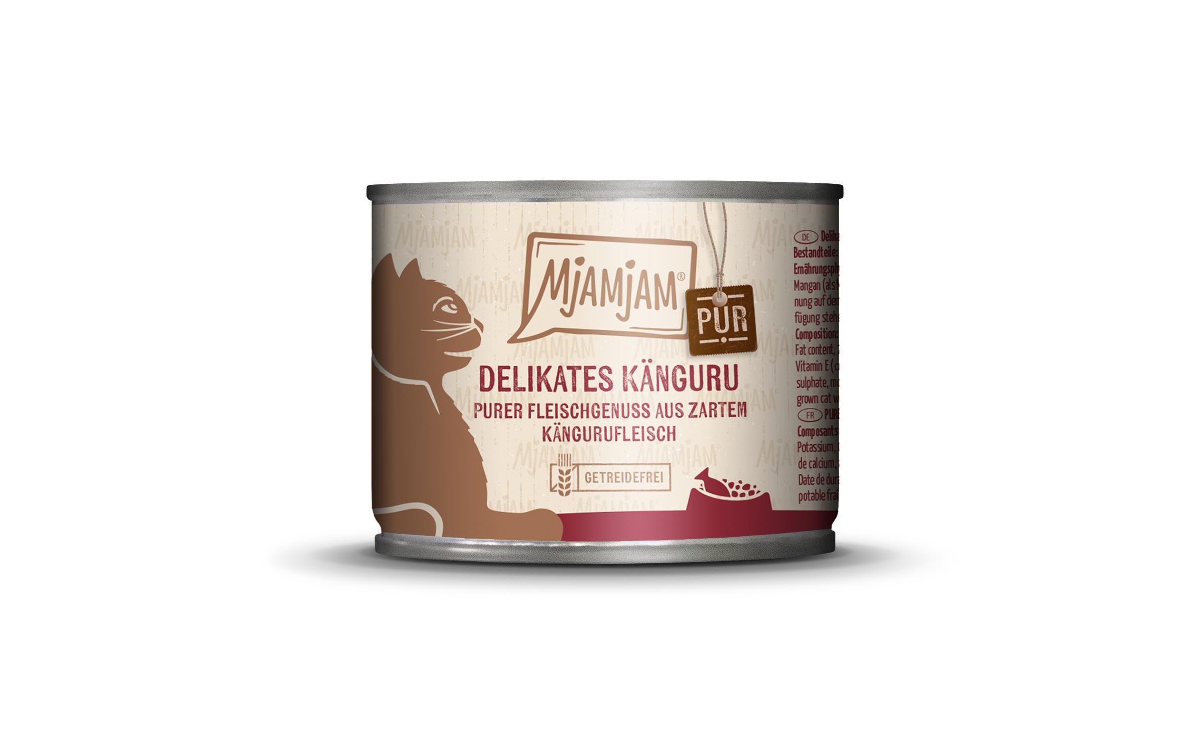 Mjamjam Cat Dose pur.Fleischgen. 200g zartes Känguru pur