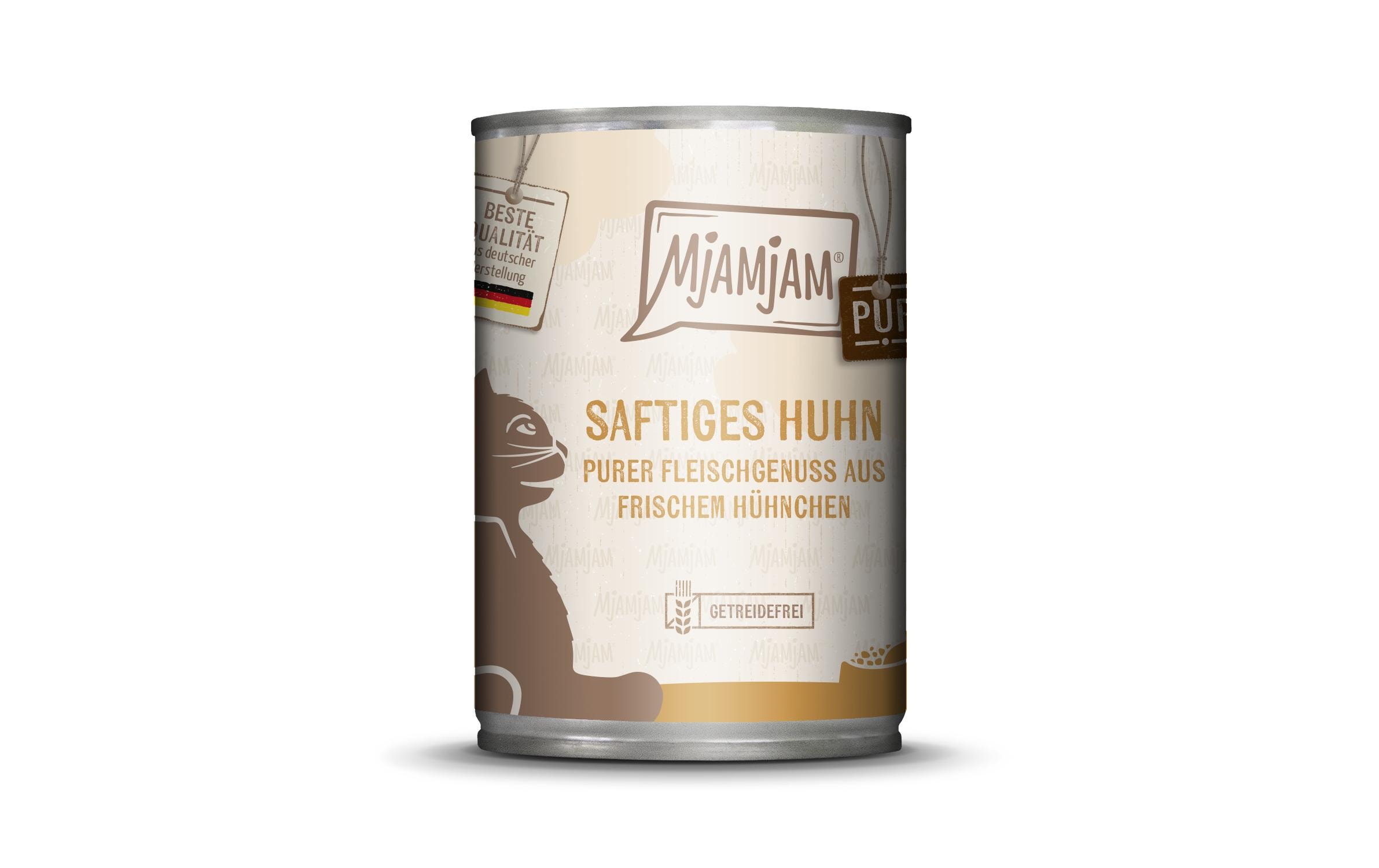 Mjamjam Cat Dose pur.Fleischgen. 400g saft.Hühnchen pur – Bild 2