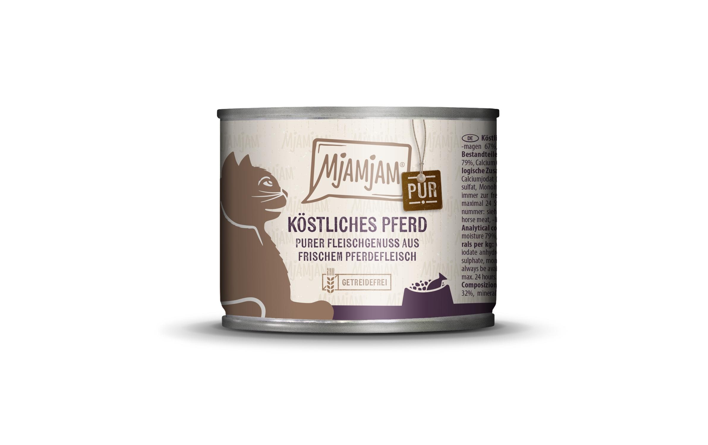 Mjamjam Cat Dose pur.Fleischgen. 200g köstliches Pferd pur