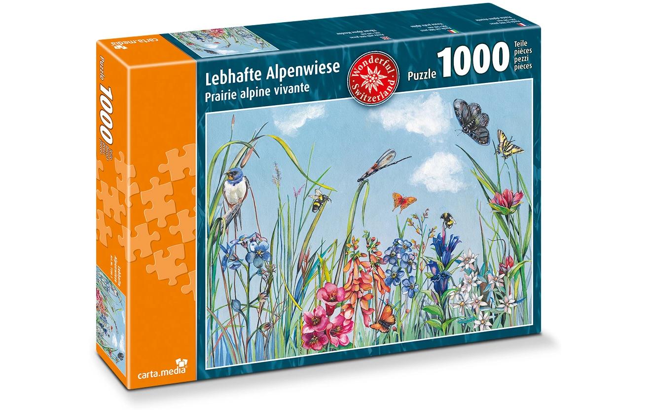Lebhafte Alpenwiese 1000 Teile