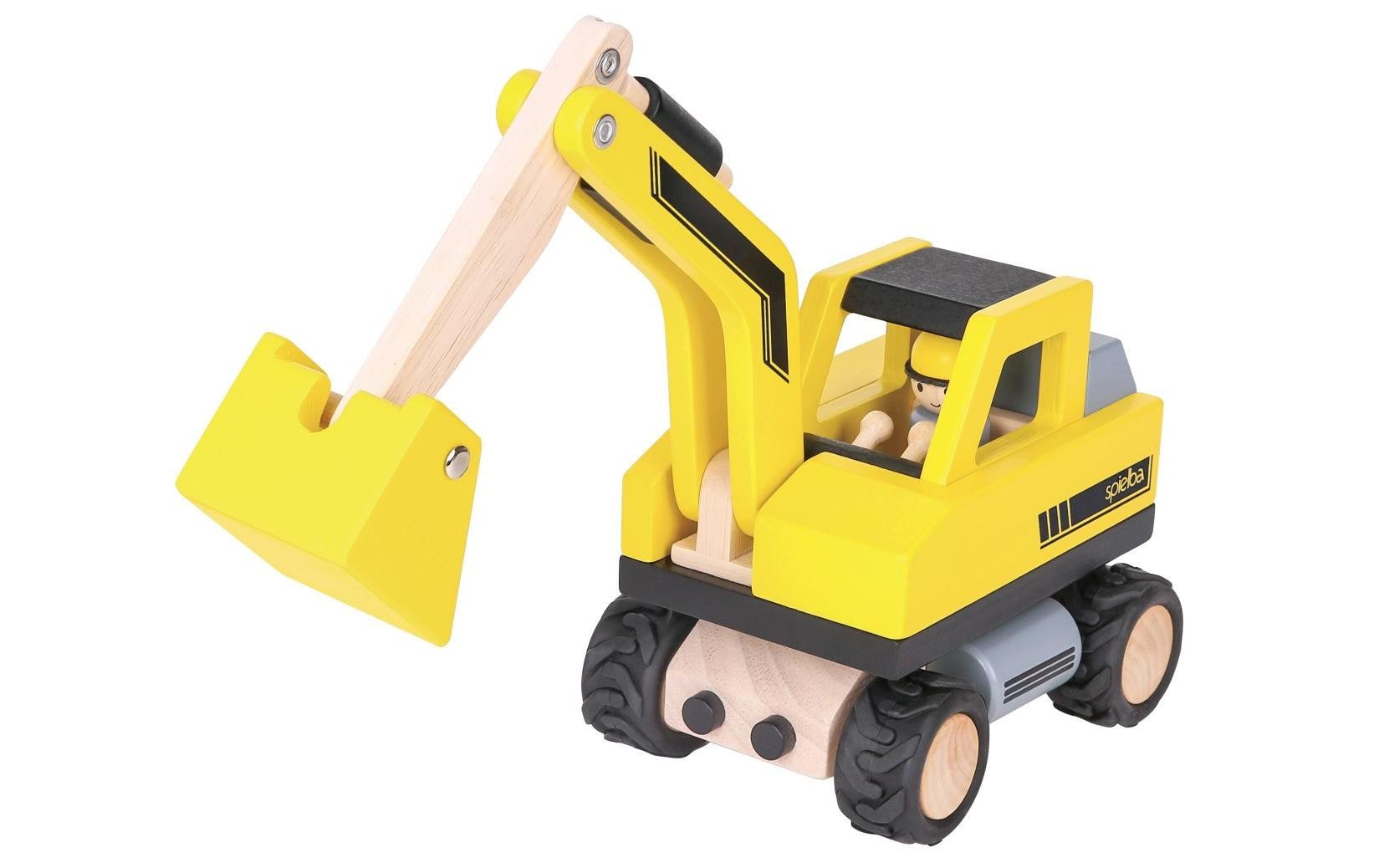Bagger mit Figur FSC Holz