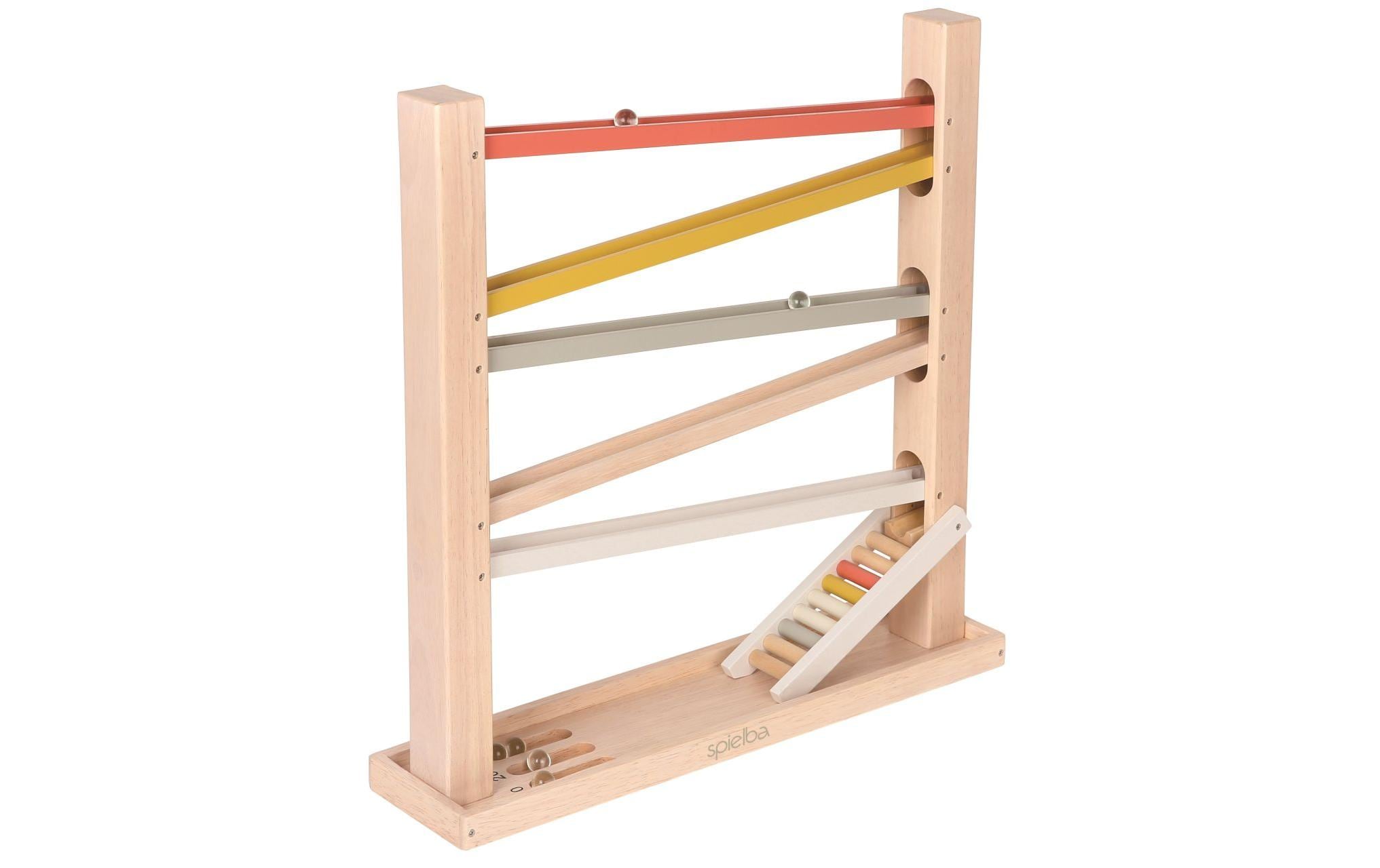 Kugelbahn mit Murmeln FSC Holz