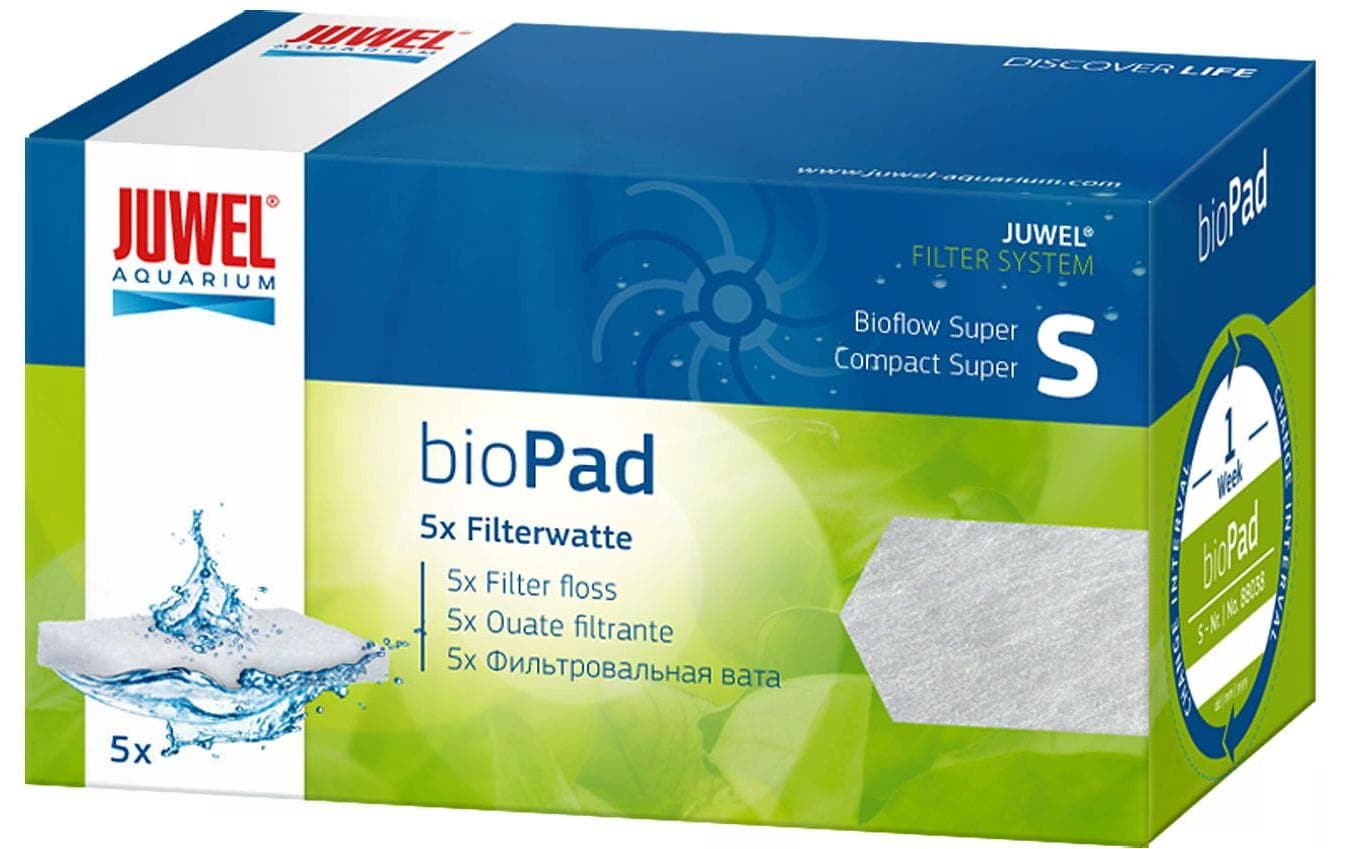 Juwel Filterwatte bioPad S,  5 Stk Super / Compact S, zu Bioflow Super