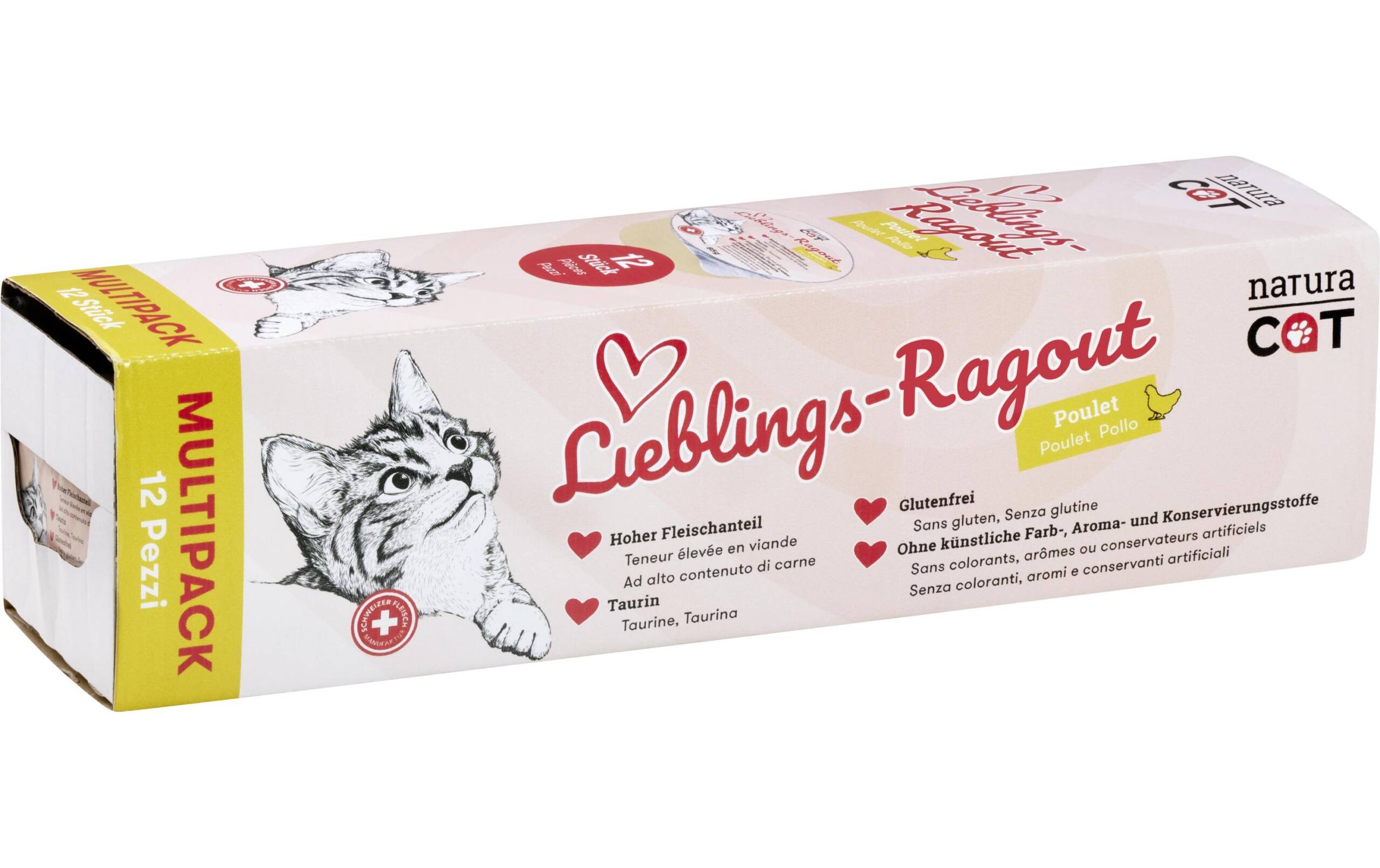 natura Cat Lieblings-Ragout Poulet Multipack 12x85g