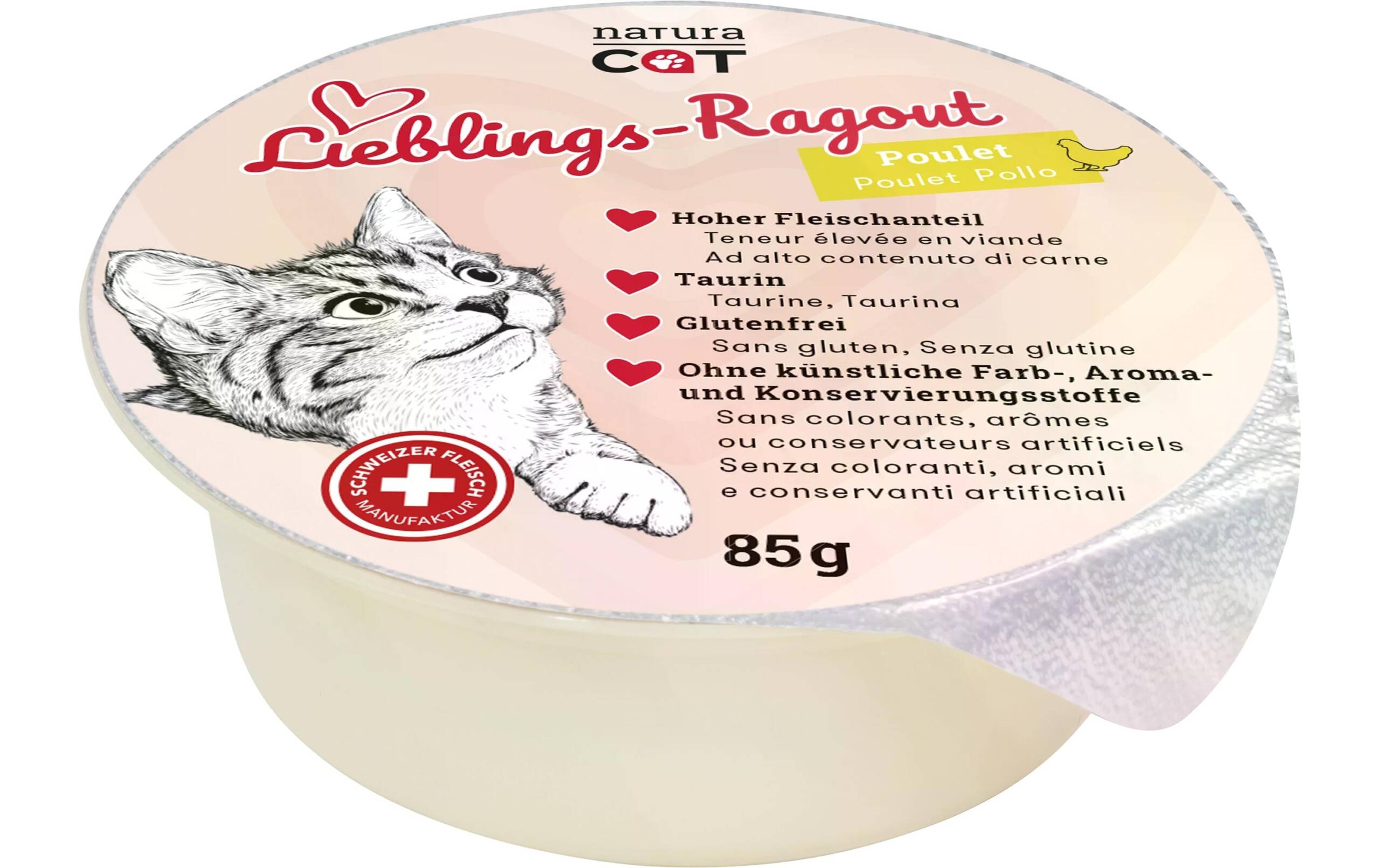 natura Cat Lieblings-Ragout Poulet Multipack 12x85g – Bild 3