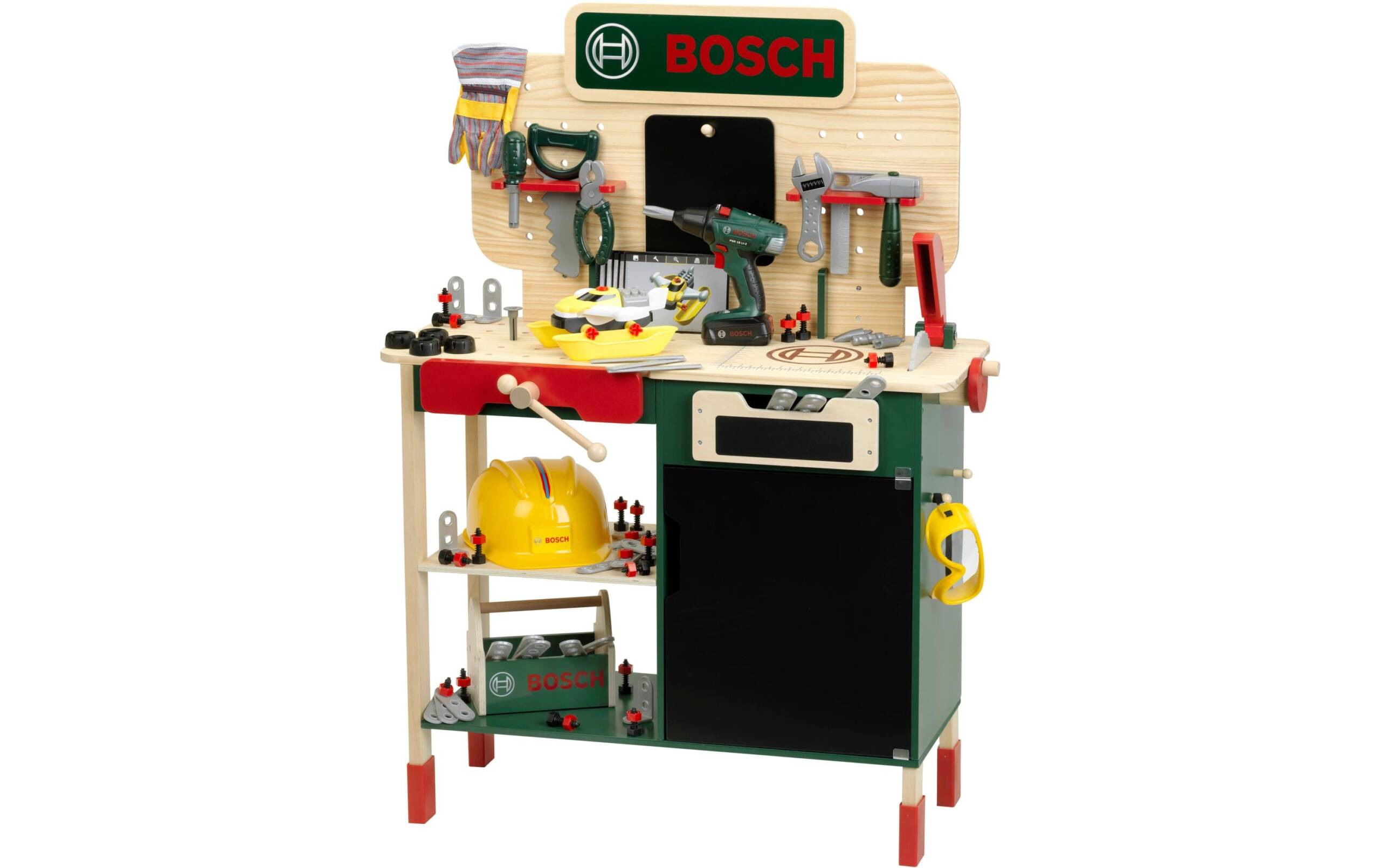 Klein-Toys Bosch Holzwerkbank mit Kiefernholz