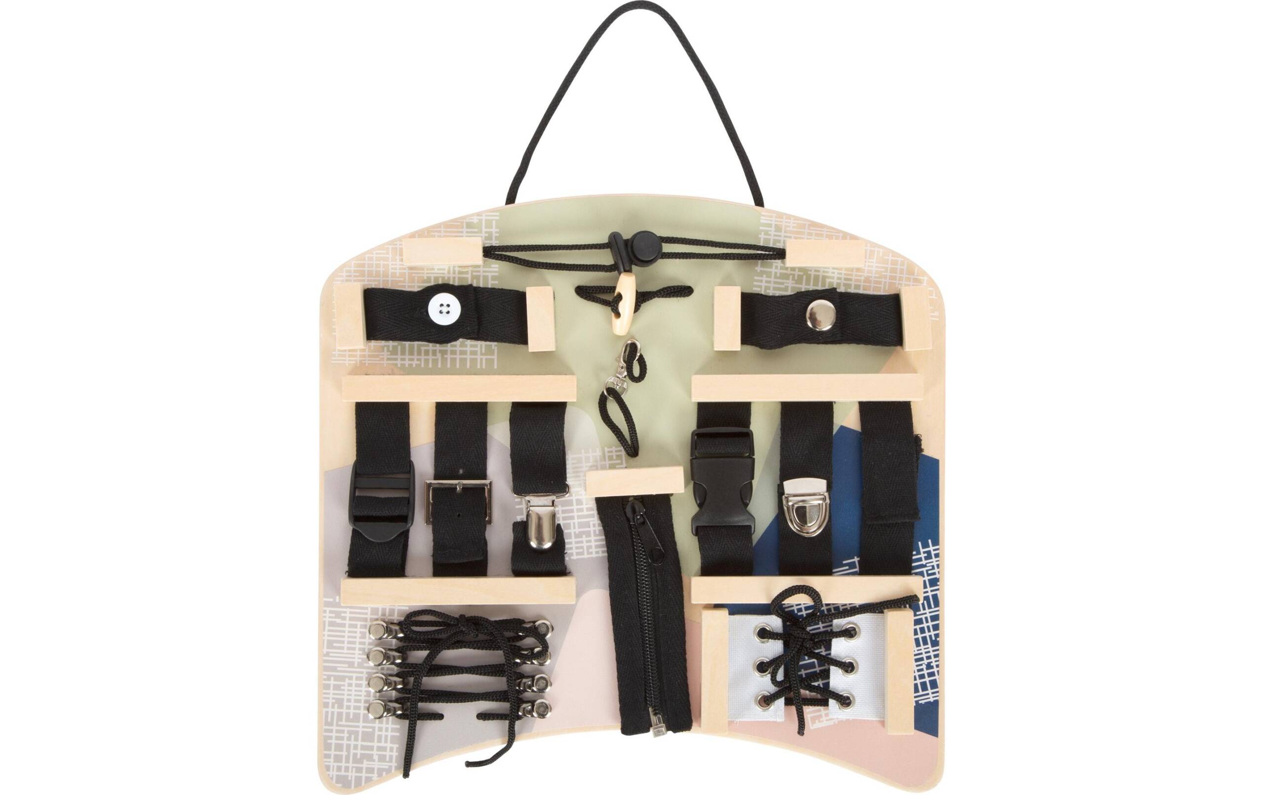 Motorikbrett Verschlüsse und Befestigung